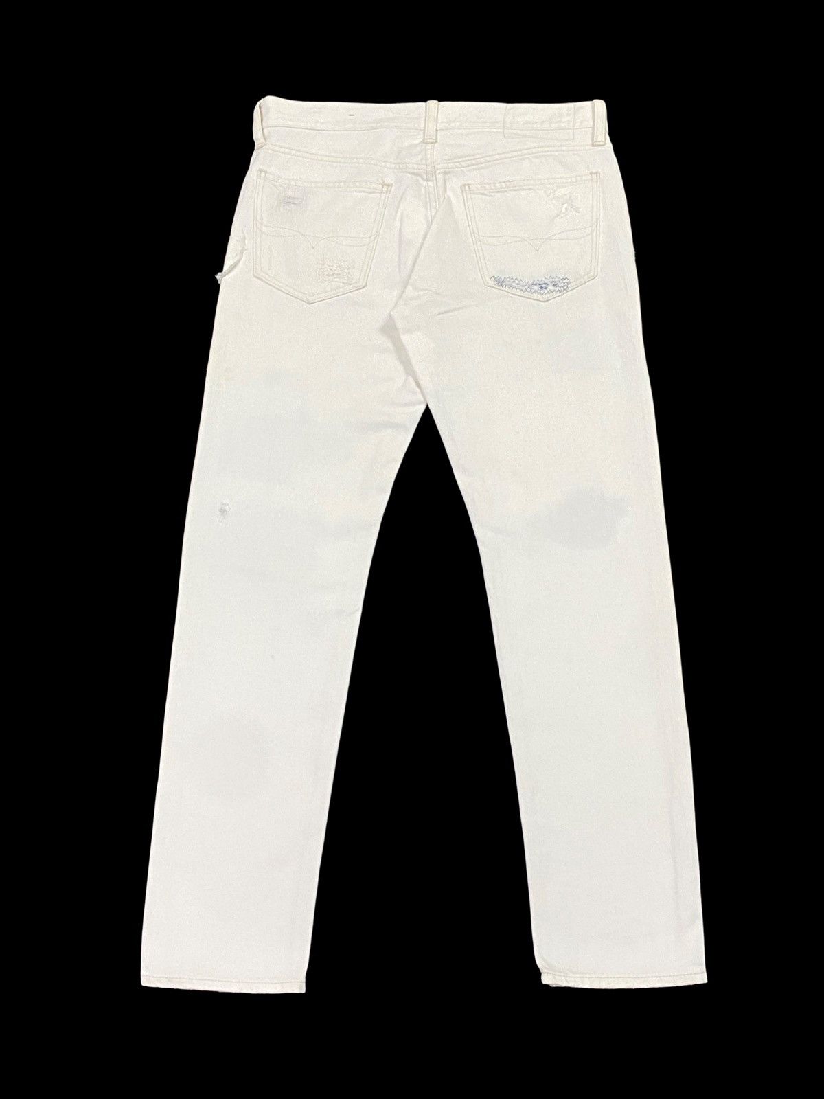 Polo Ralph Lauren Nice Design‼️Polo Ralph Lauren Ripped Distressed Denim Pants Size US 31 - 3 Thumbnail