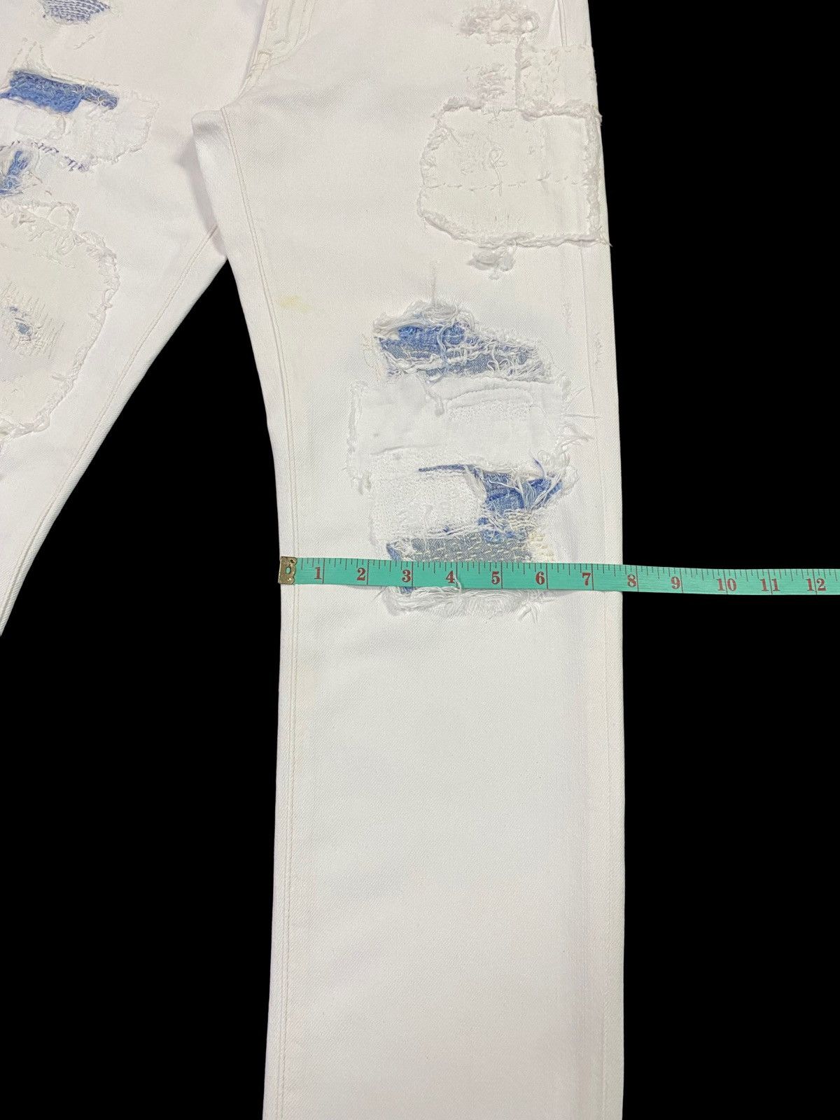Polo Ralph Lauren Nice Design‼️Polo Ralph Lauren Ripped Distressed Denim Pants Size US 31 - 9 Thumbnail