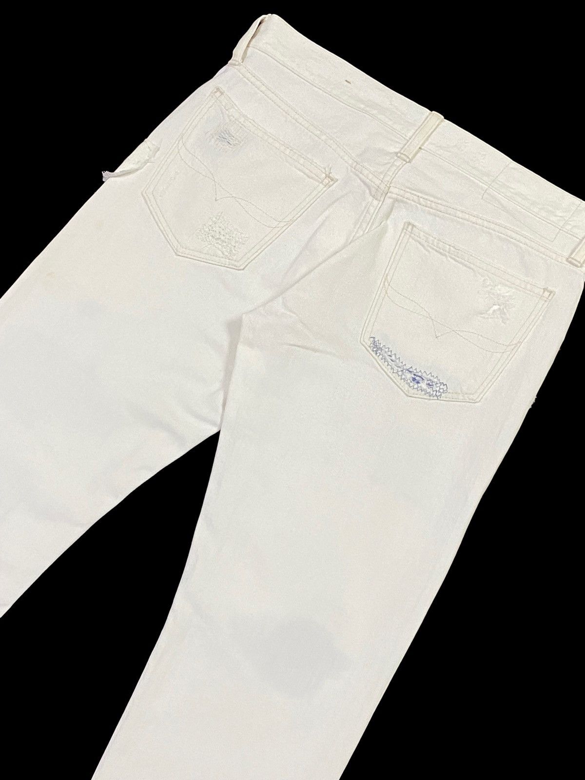 Polo Ralph Lauren Nice Design‼️Polo Ralph Lauren Ripped Distressed Denim Pants Size US 31 - 16 Thumbnail