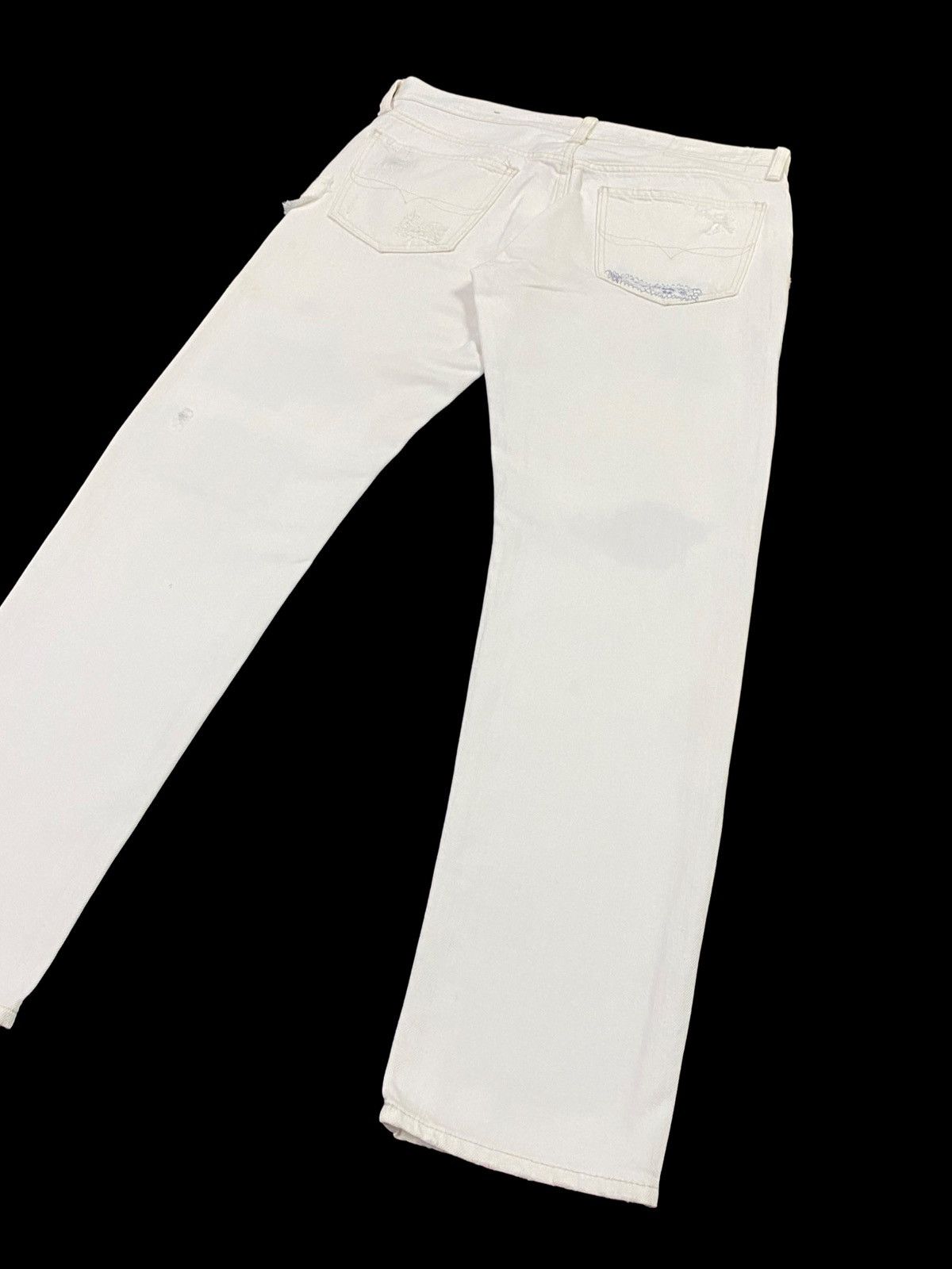 Polo Ralph Lauren Nice Design‼️Polo Ralph Lauren Ripped Distressed Denim Pants Size US 31 - 18 Thumbnail