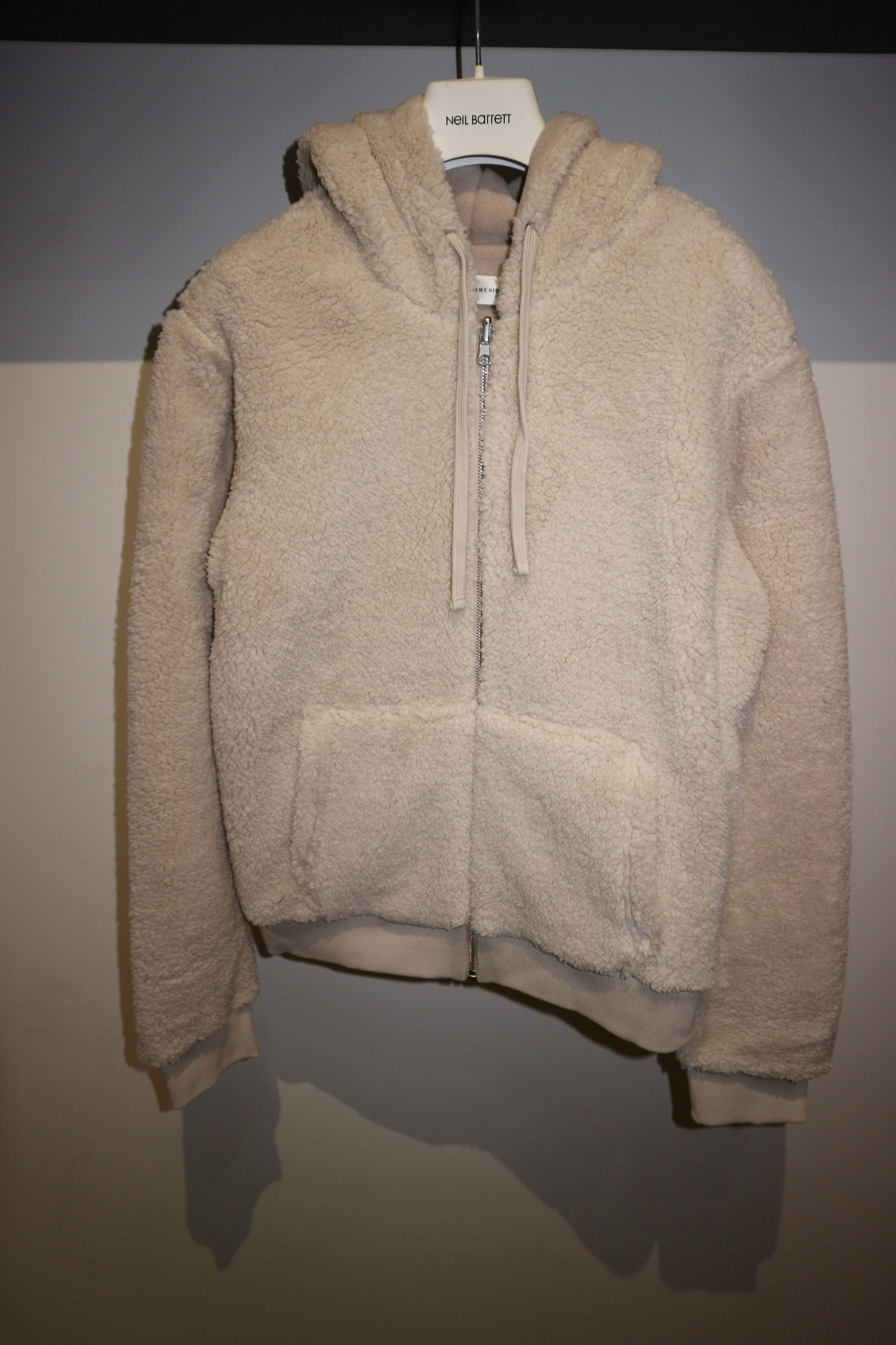 image of Faith Connexion Reversible Faux Fur Hoodie in Beige, Men's (Size Medium)