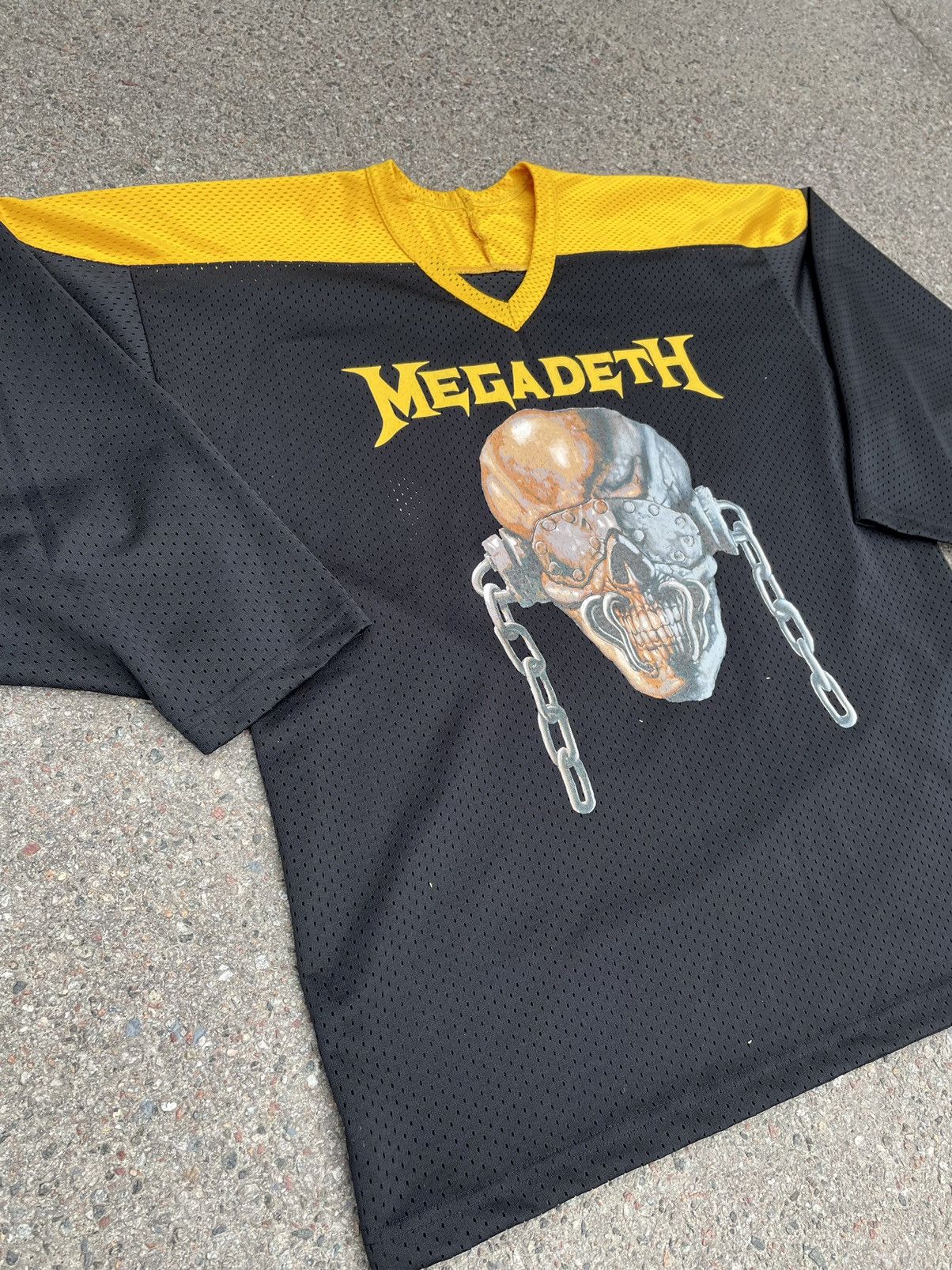Megadeth × Vintage Megadeth Vintage 90s Rare 83 Rattlehead Hockey Jersey USA Size US XL / EU 56 / 4 - 3 Thumbnail