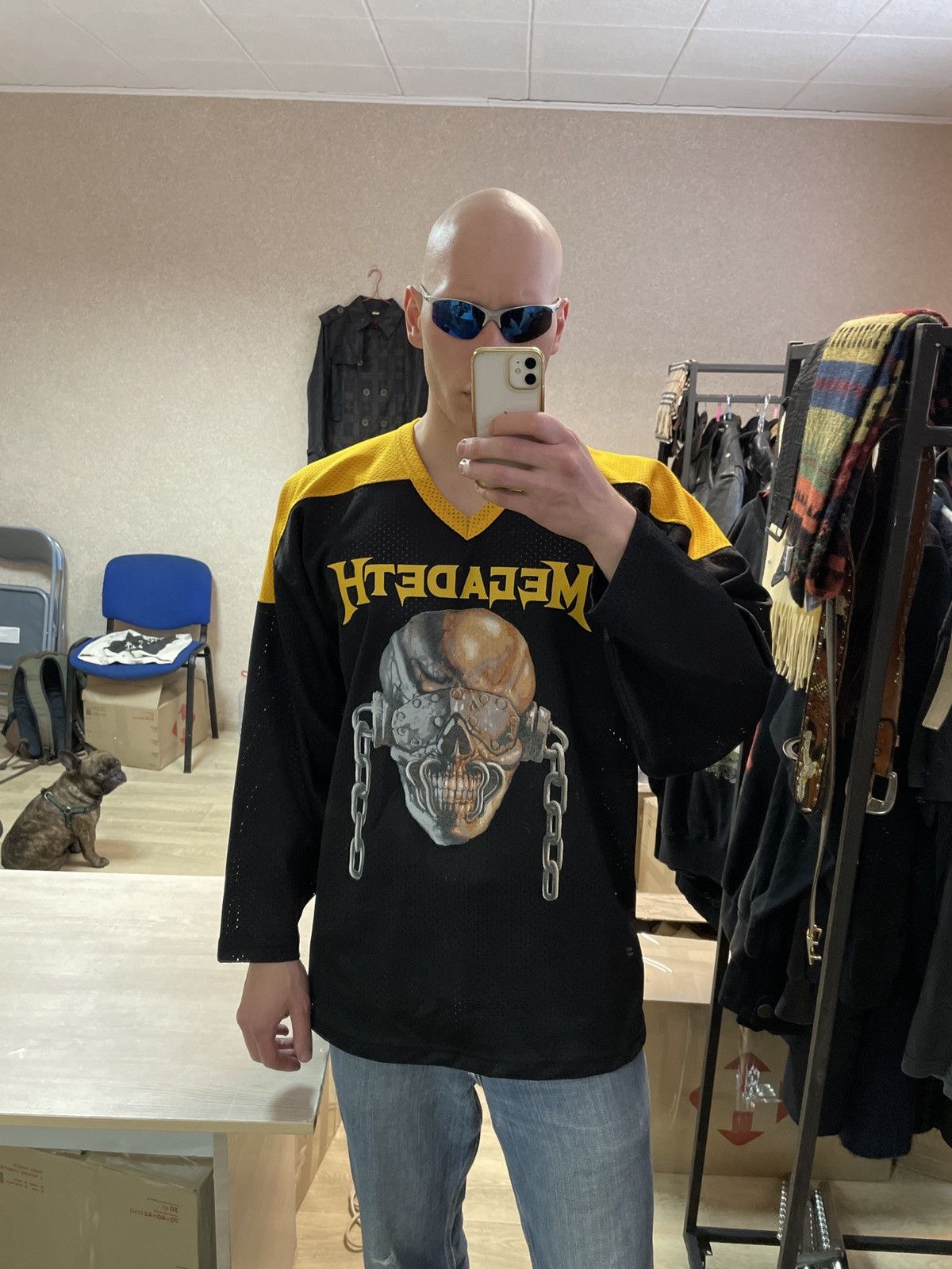 Megadeth × Vintage Megadeth Vintage 90s Rare 83 Rattlehead Hockey Jersey USA Size US XL / EU 56 / 4 - 9 Thumbnail