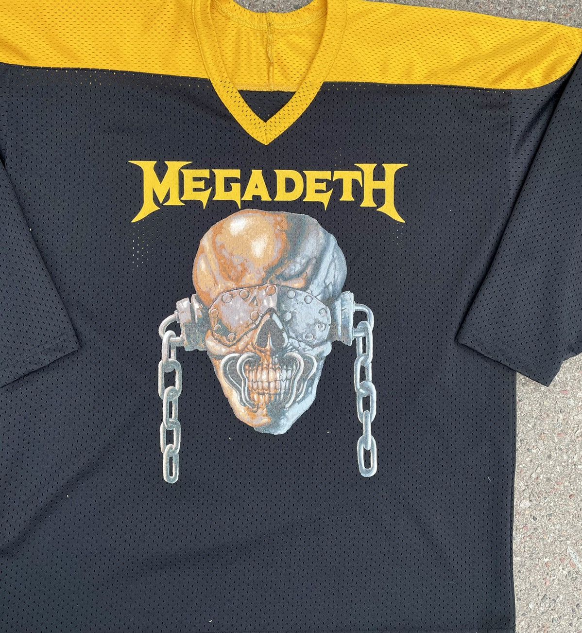 Megadeth × Vintage Megadeth Vintage 90s Rare 83 Rattlehead Hockey Jersey USA Size US XL / EU 56 / 4 - 2 Thumbnail