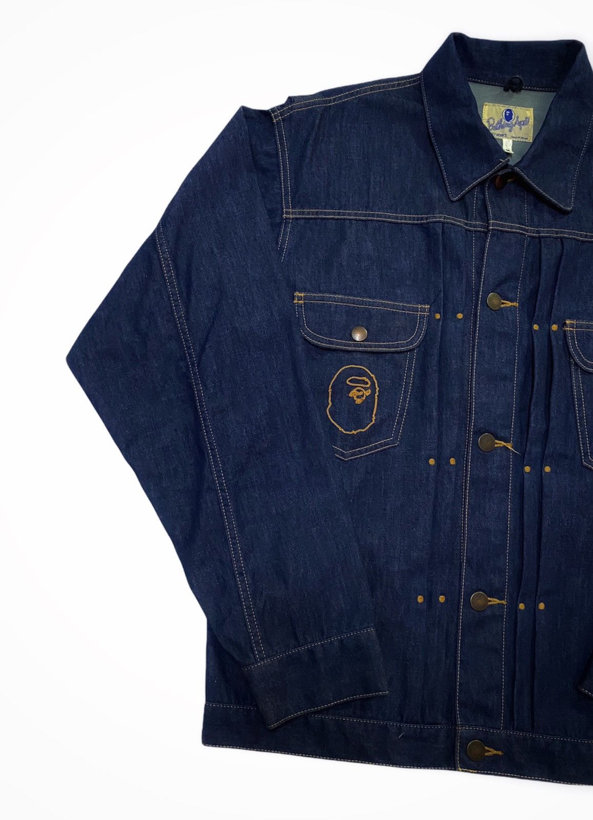 Bape A BATHING APE ( BAPE ) GOREWINDSTOPPER DENIM JACKET Size US M / EU 48-50 / 2 - 10 Thumbnail