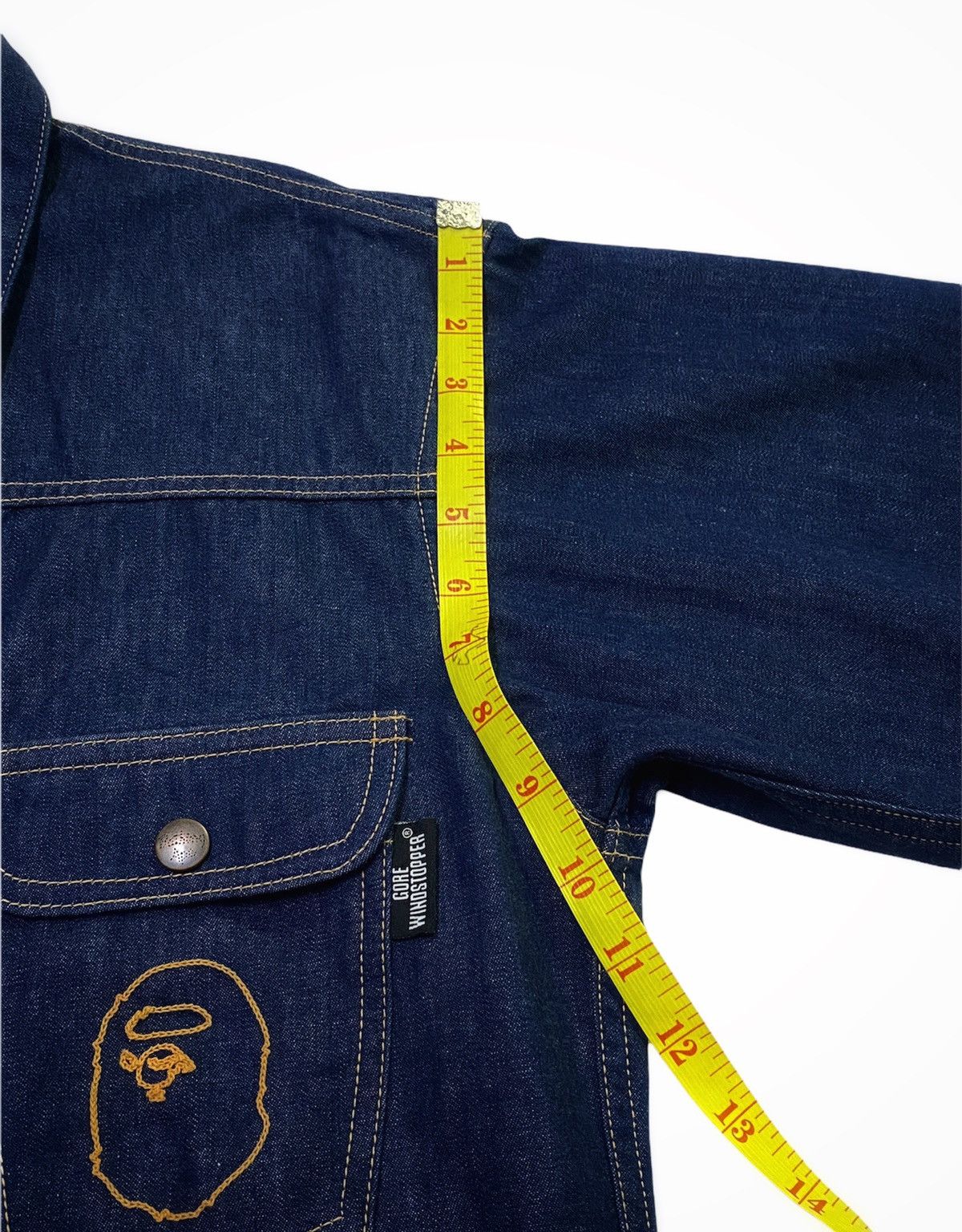 Bape A BATHING APE ( BAPE ) GOREWINDSTOPPER DENIM JACKET Size US M / EU 48-50 / 2 - 7 Thumbnail