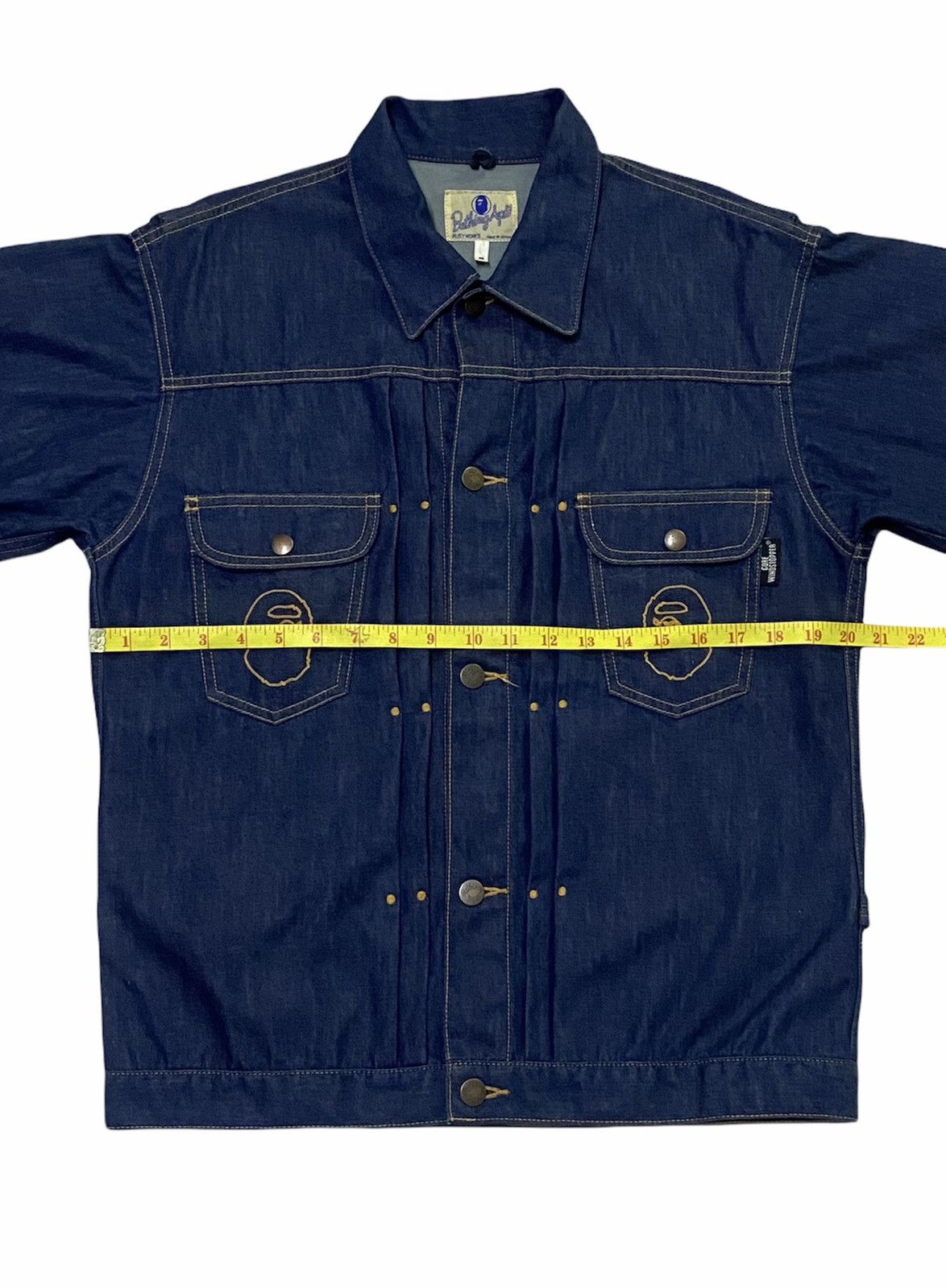 Bape A BATHING APE ( BAPE ) GOREWINDSTOPPER DENIM JACKET Size US M / EU 48-50 / 2 - 3 Thumbnail