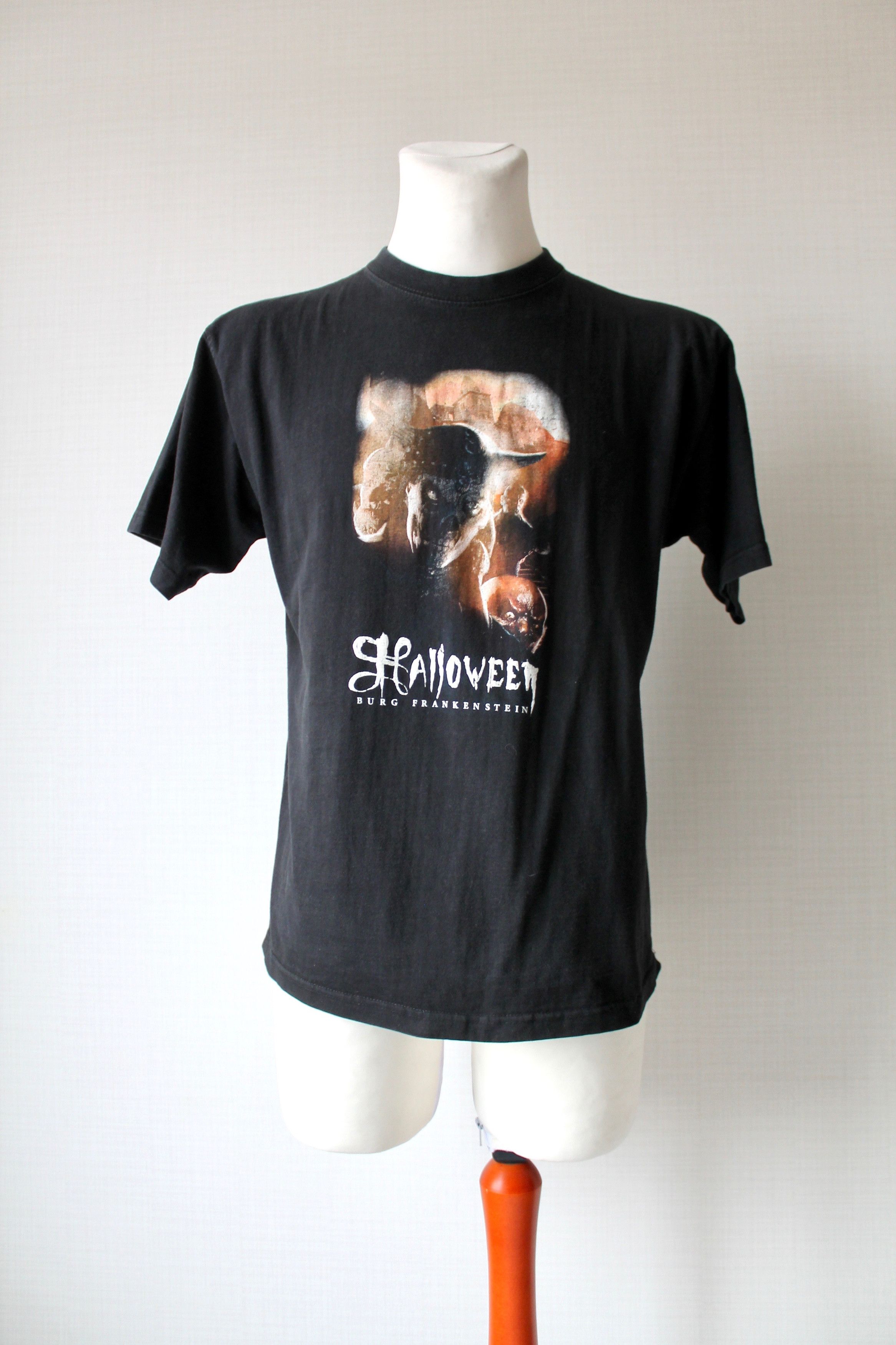 Vintage Vintage! Halloween Burg Frankenstein T-shirt Faded Black Size US M / EU 48-50 / 2 - 7 Thumbnail