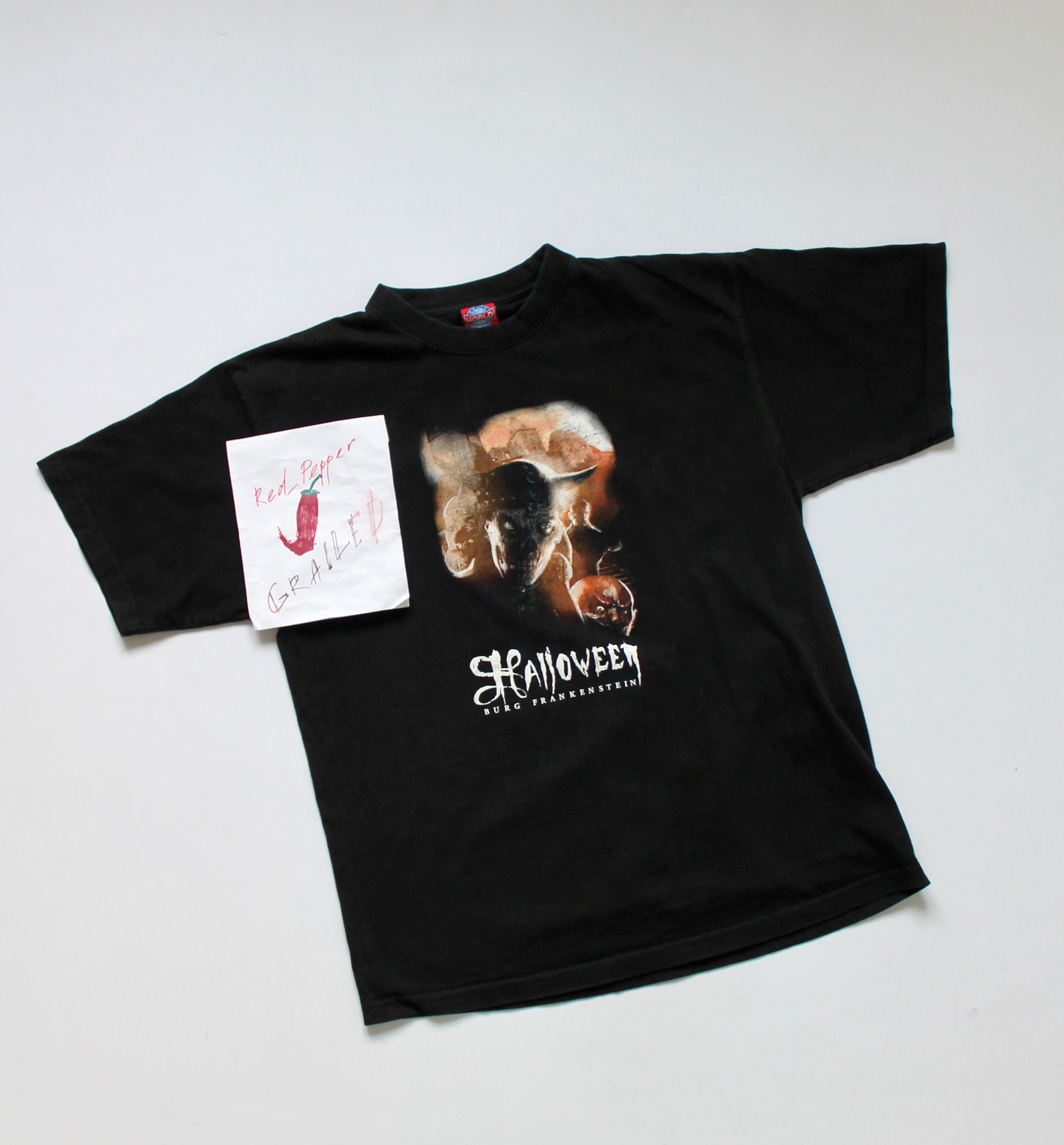 Vintage Vintage! Halloween Burg Frankenstein T-shirt Faded Black Size US M / EU 48-50 / 2 - 9 Thumbnail