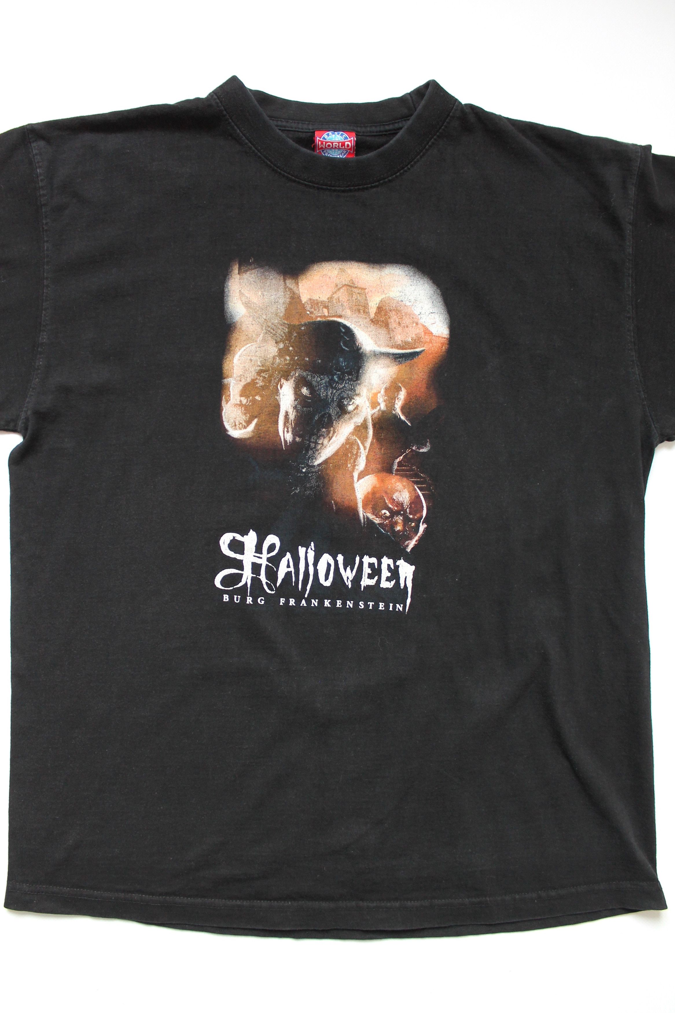 Vintage Vintage! Halloween Burg Frankenstein T-shirt Faded Black Size US M / EU 48-50 / 2 - 2 Thumbnail