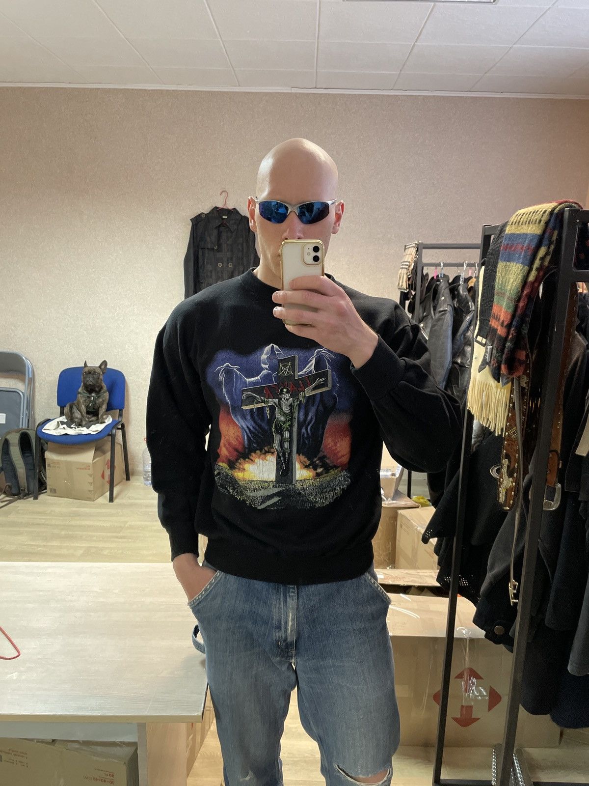 Slayer Slayer Rare Vintage 1990 European Campaign Sweatshirt Size US L / EU 52-54 / 3 - 9 Thumbnail