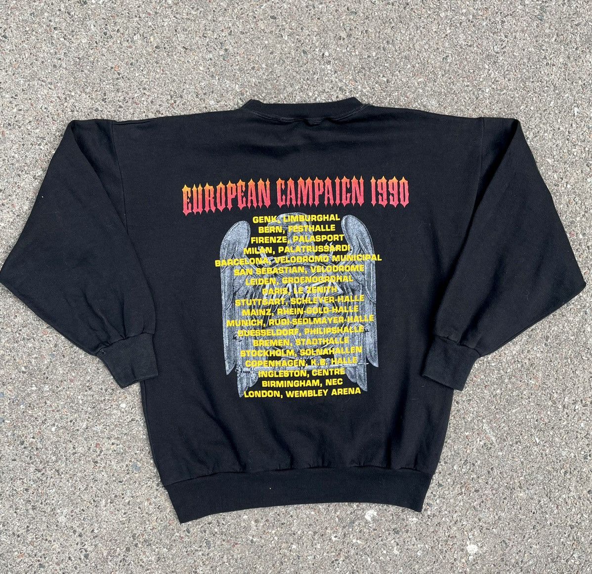 Slayer Slayer Rare Vintage 1990 European Campaign Sweatshirt Size US L / EU 52-54 / 3 - 4 Thumbnail