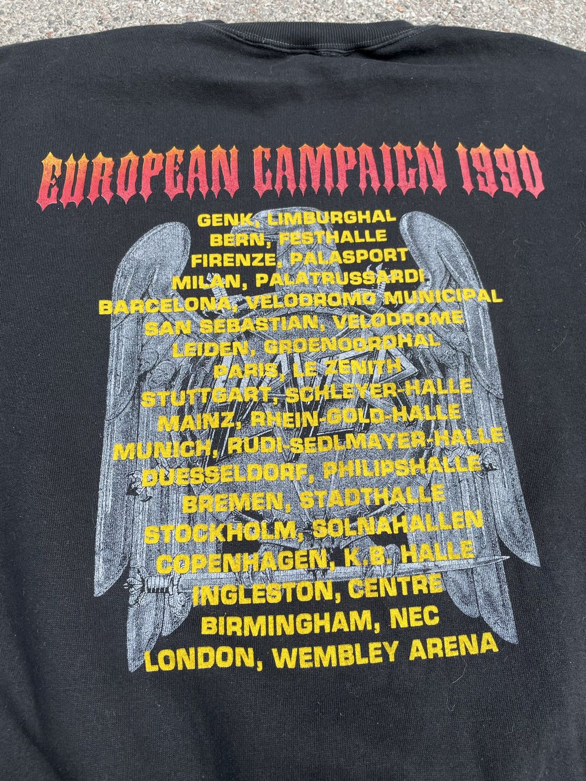 Slayer Slayer Rare Vintage 1990 European Campaign Sweatshirt Size US L / EU 52-54 / 3 - 6 Thumbnail