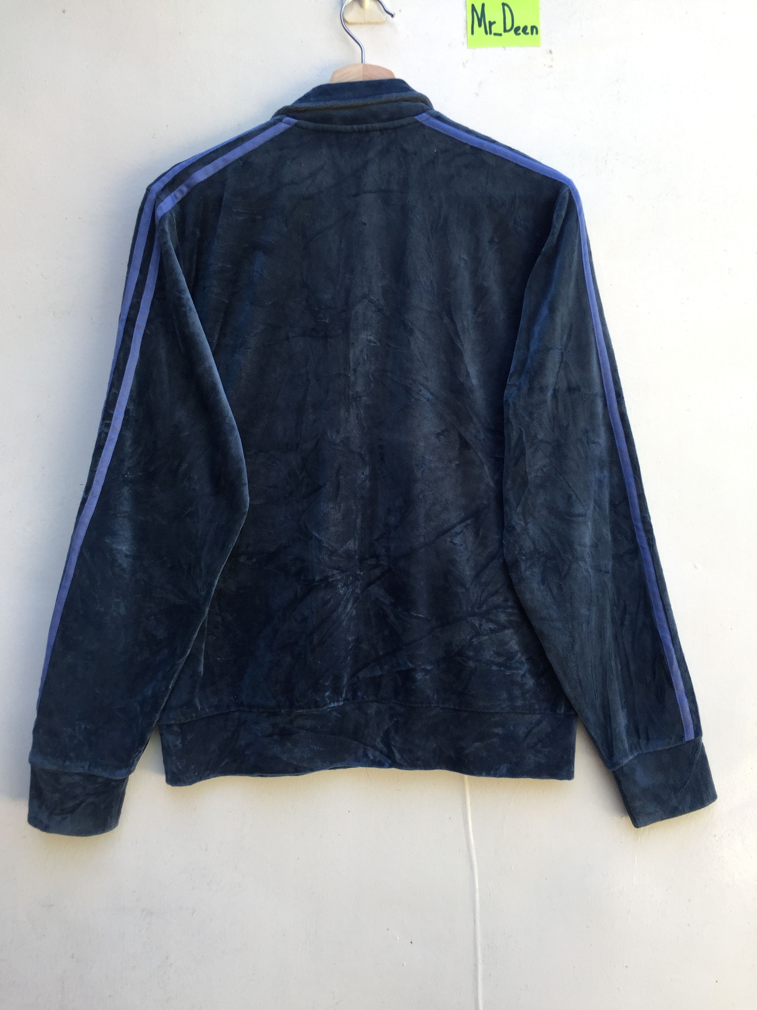 Adidas Navy Velvet Adidas 3 Stripes Tracksuit Big Logo Sweater Size US M / EU 48-50 / 2 - 8 Thumbnail