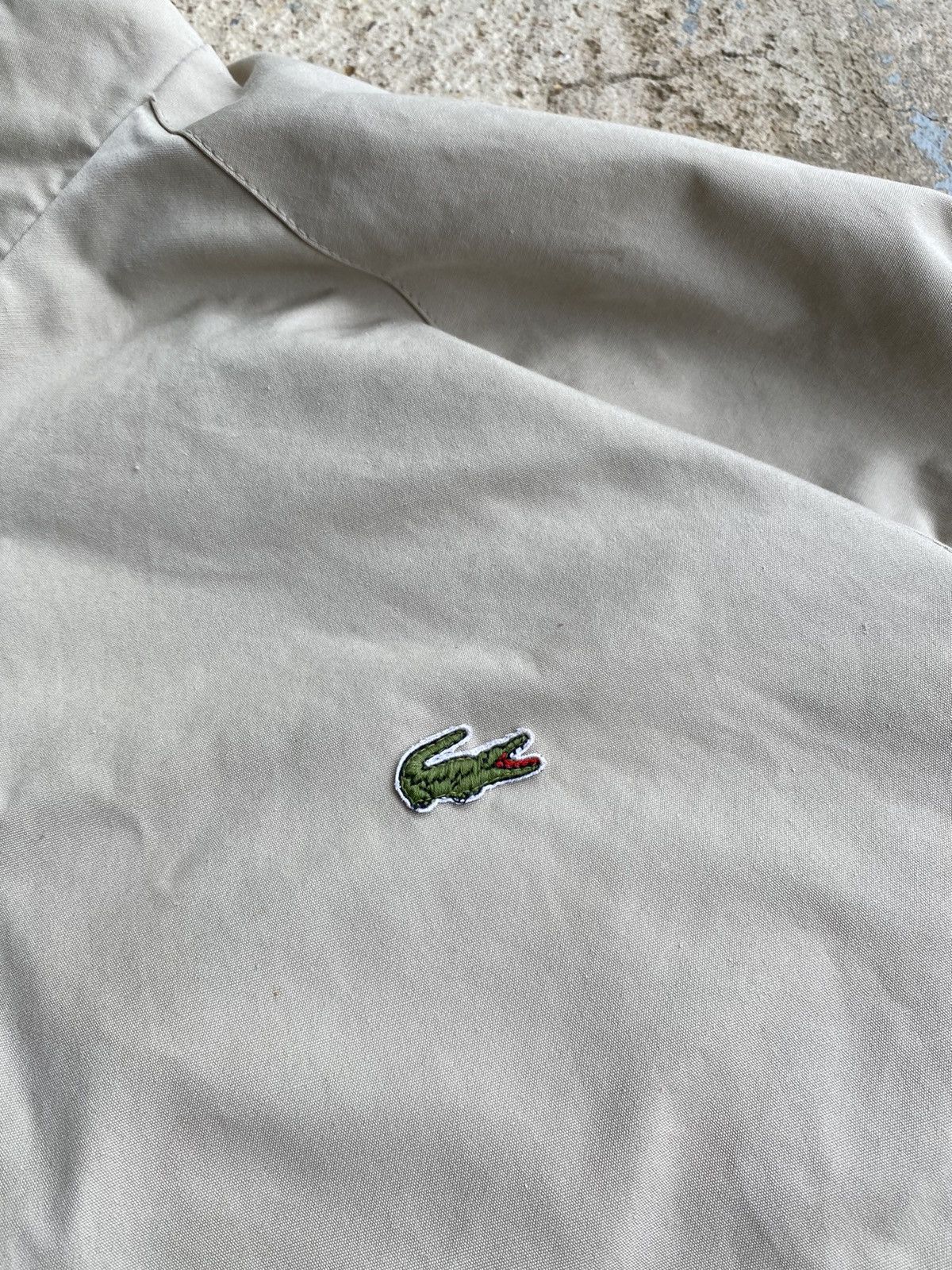 Lacoste × Vintage Vintage Lacoste Embroidered Logo Khaki Zip Up Jacket Size US XL / EU 56 / 4 - 8 Thumbnail