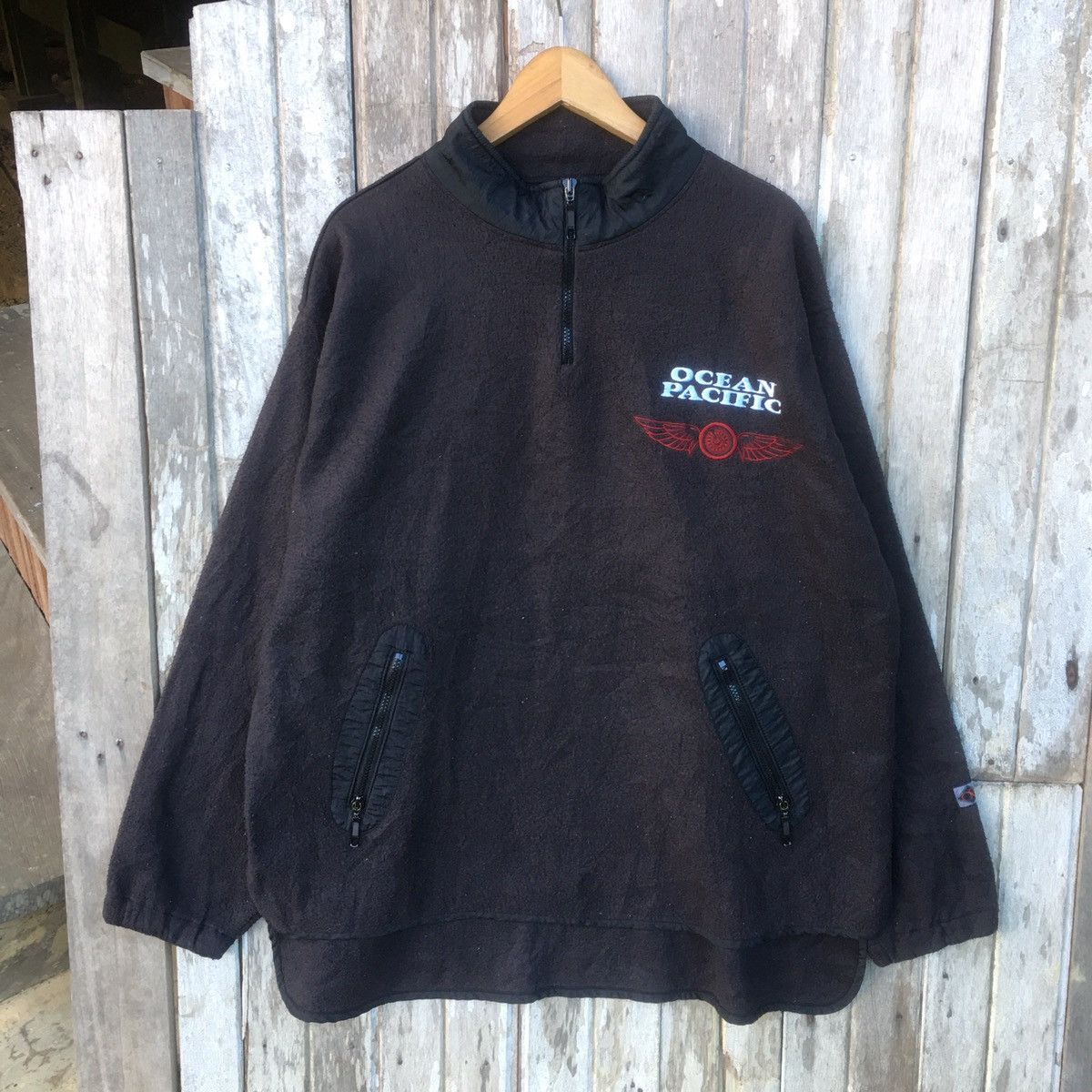Ocean Pacific Vintage 90s Ocean Pacific Fleece ERD GRUNGE SWEATER Size US L / EU 52-54 / 3 - 1 Thumbnail