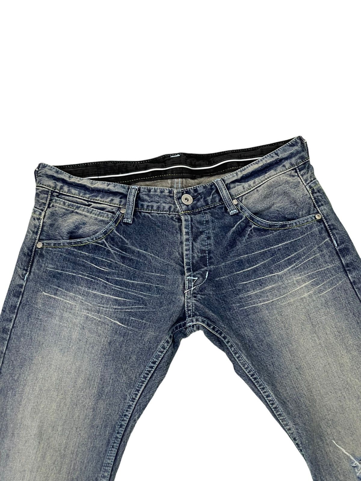 Japanese Brand Flare Jeans Boycott Distress Denim Low Rise Boot Cut 1🟦8 Size US 30 / EU 46 - 8 Thumbnail