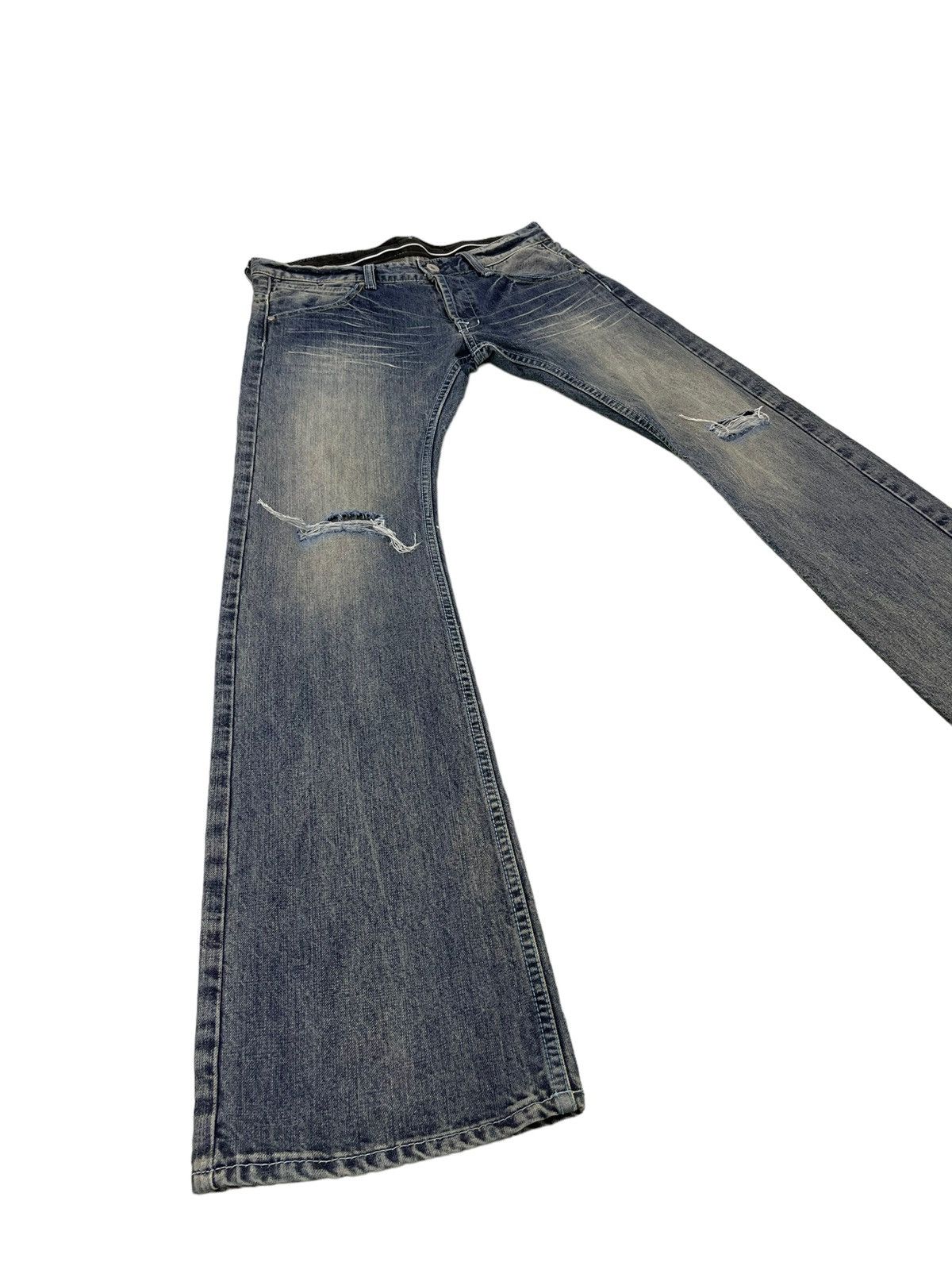 Japanese Brand Flare Jeans Boycott Distress Denim Low Rise Boot Cut 1🟦8 Size US 30 / EU 46 - 1 Thumbnail