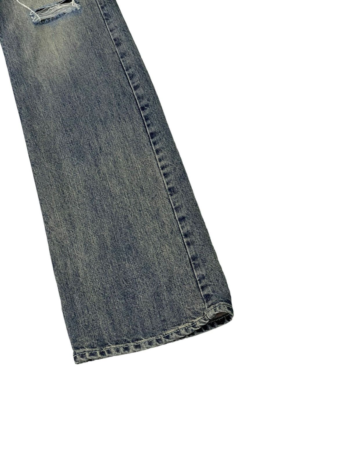 Japanese Brand Flare Jeans Boycott Distress Denim Low Rise Boot Cut 1🟦8 Size US 30 / EU 46 - 4 Thumbnail