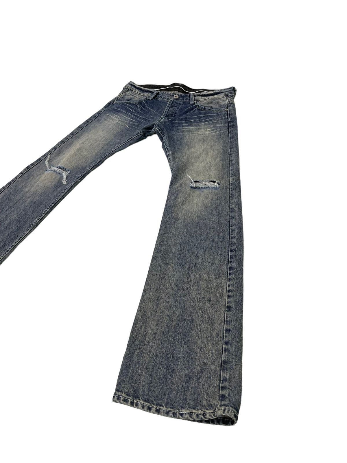 Japanese Brand Flare Jeans Boycott Distress Denim Low Rise Boot Cut 1🟦8 Size US 30 / EU 46 - 3 Thumbnail
