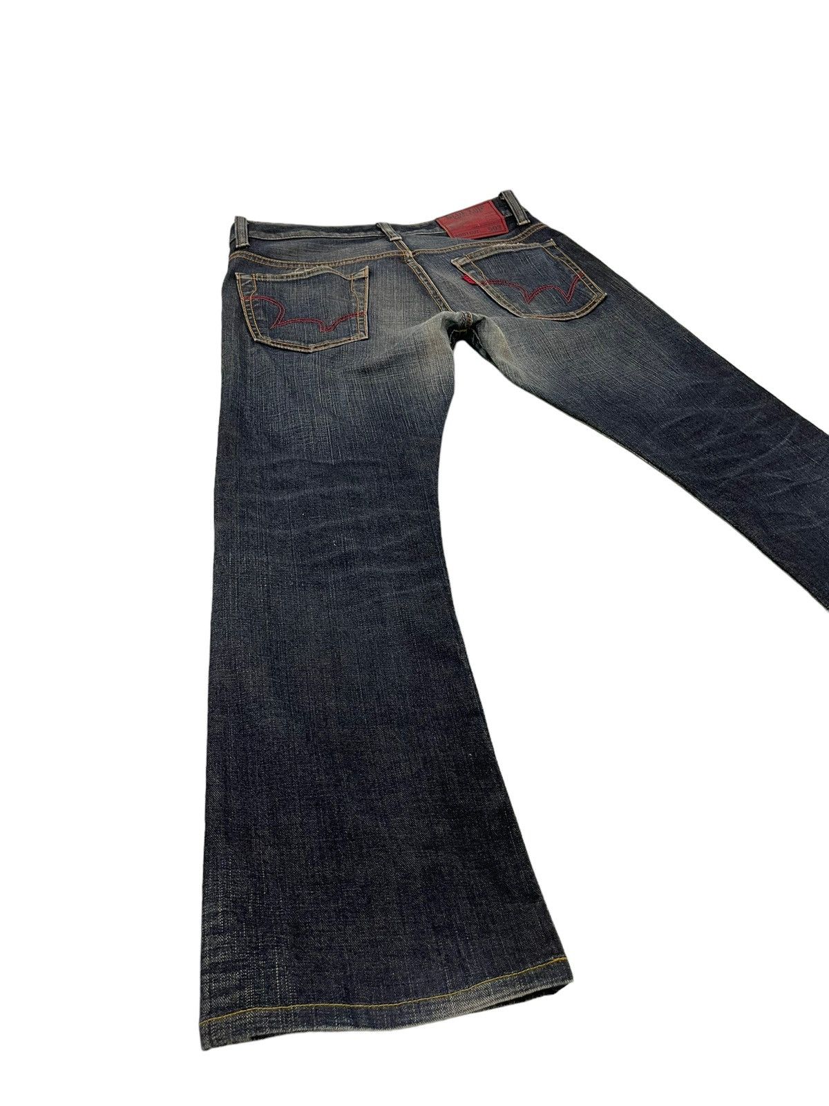 Edwin Flare Jeans Edwin Japan Distress Denim Stretch Boot Cut 1🟦8 Size US 34 / EU 50 - 12 Thumbnail