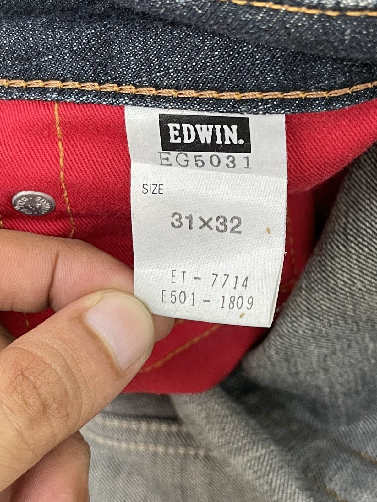 Edwin Flare Jeans Edwin Japan Distress Denim Stretch Boot Cut 1🟦8 Size US 34 / EU 50 - 19 Thumbnail