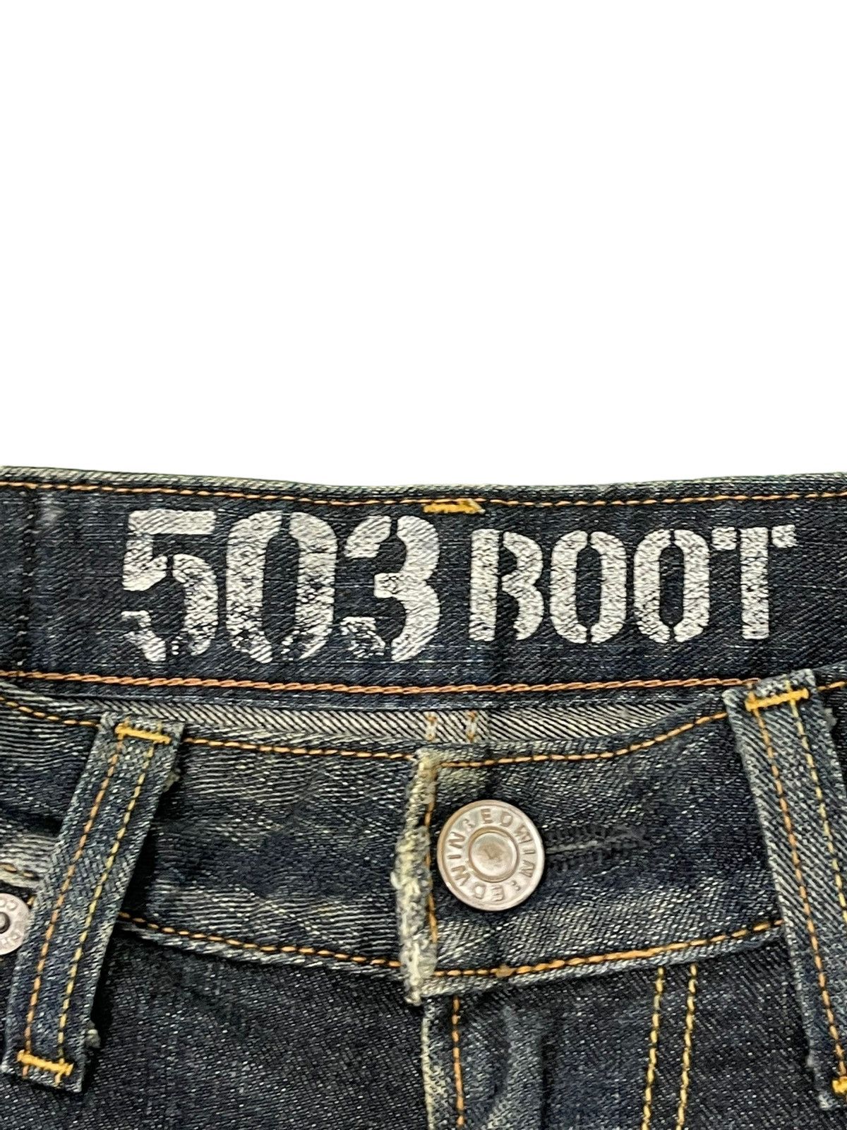 Edwin Flare Jeans Edwin Japan Distress Denim Stretch Boot Cut 1🟦8 Size US 34 / EU 50 - 9 Thumbnail