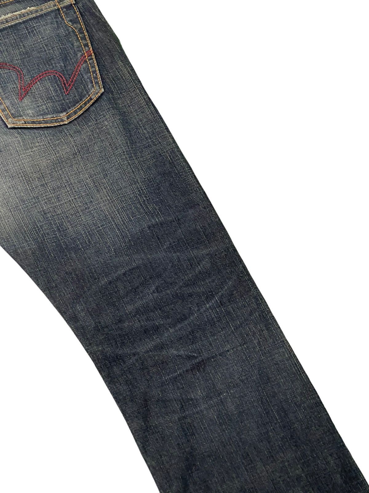 Edwin Flare Jeans Edwin Japan Distress Denim Stretch Boot Cut 1🟦8 Size US 34 / EU 50 - 17 Thumbnail
