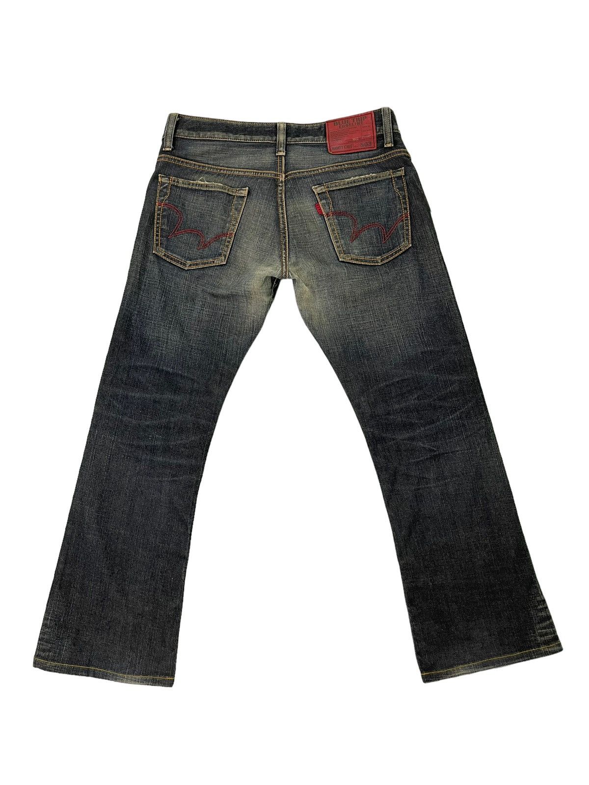 Edwin Flare Jeans Edwin Japan Distress Denim Stretch Boot Cut 1🟦8 Size US 34 / EU 50 - 11 Thumbnail