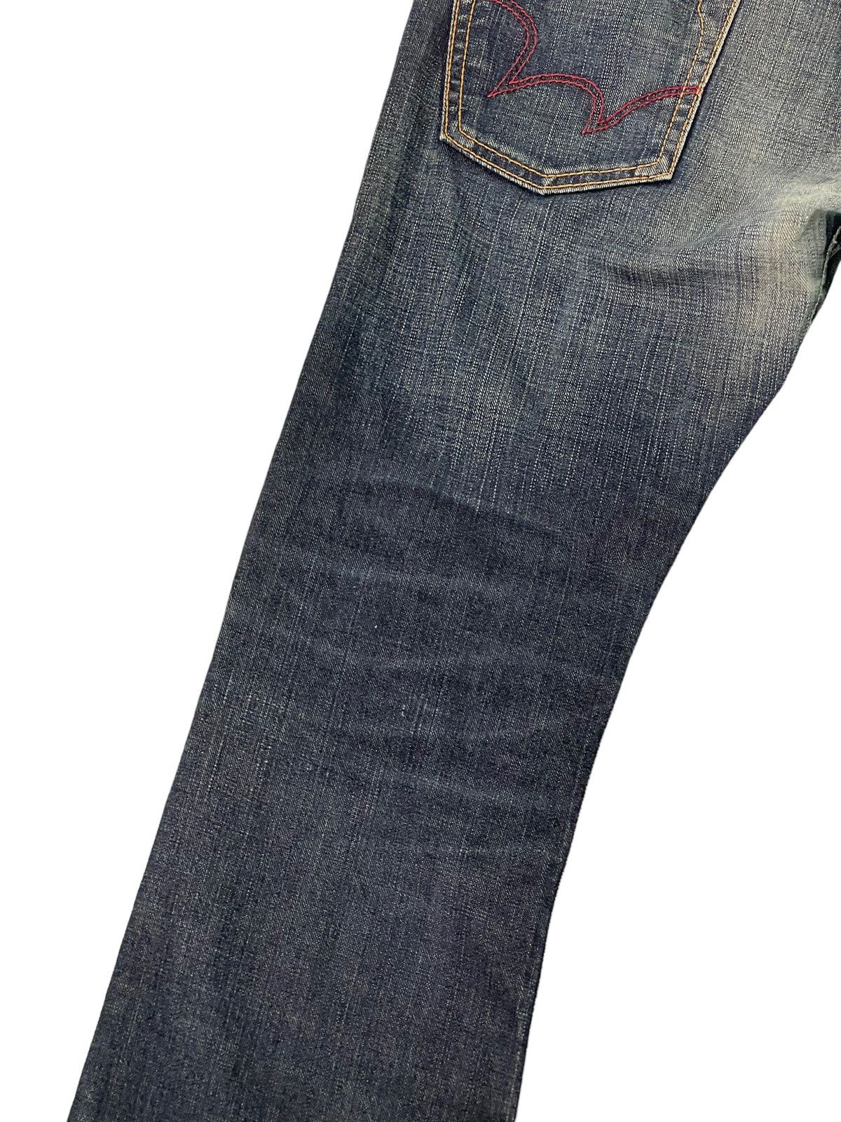 Edwin Flare Jeans Edwin Japan Distress Denim Stretch Boot Cut 1🟦8 Size US 34 / EU 50 - 16 Thumbnail