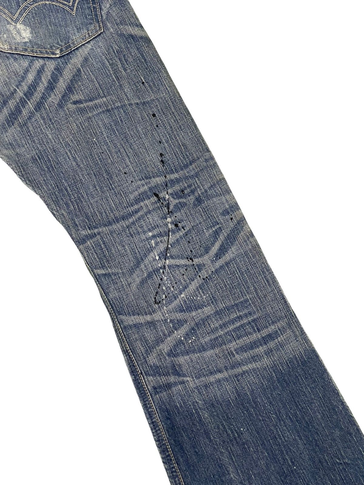 Edwin Flare Jeans Edwin Distress Denim Painted Boot Cut 1🟦8 Size US 34 / EU 50 - 17 Thumbnail
