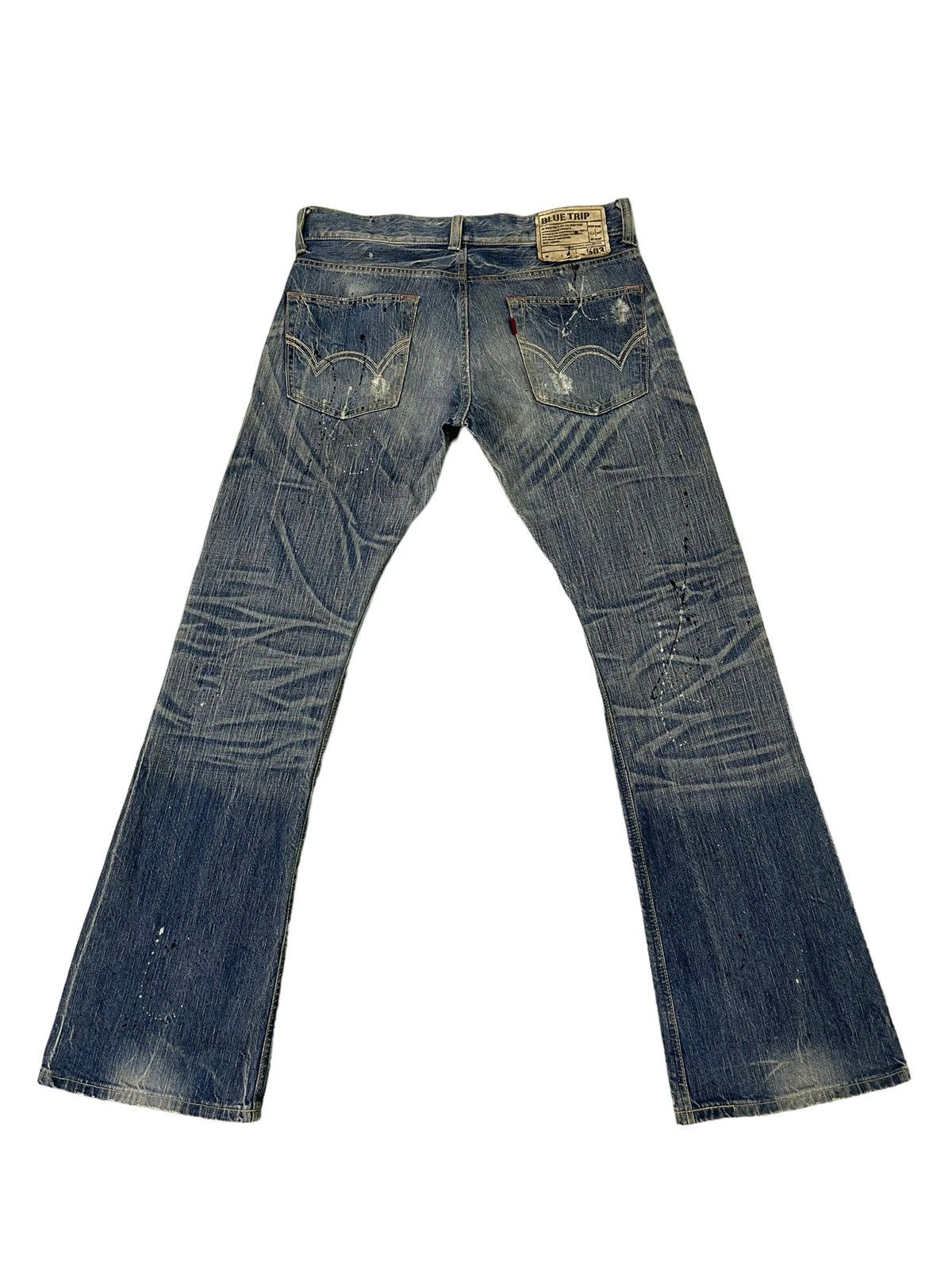 Edwin Flare Jeans Edwin Distress Denim Painted Boot Cut 1🟦8 Size US 34 / EU 50 - 11 Thumbnail