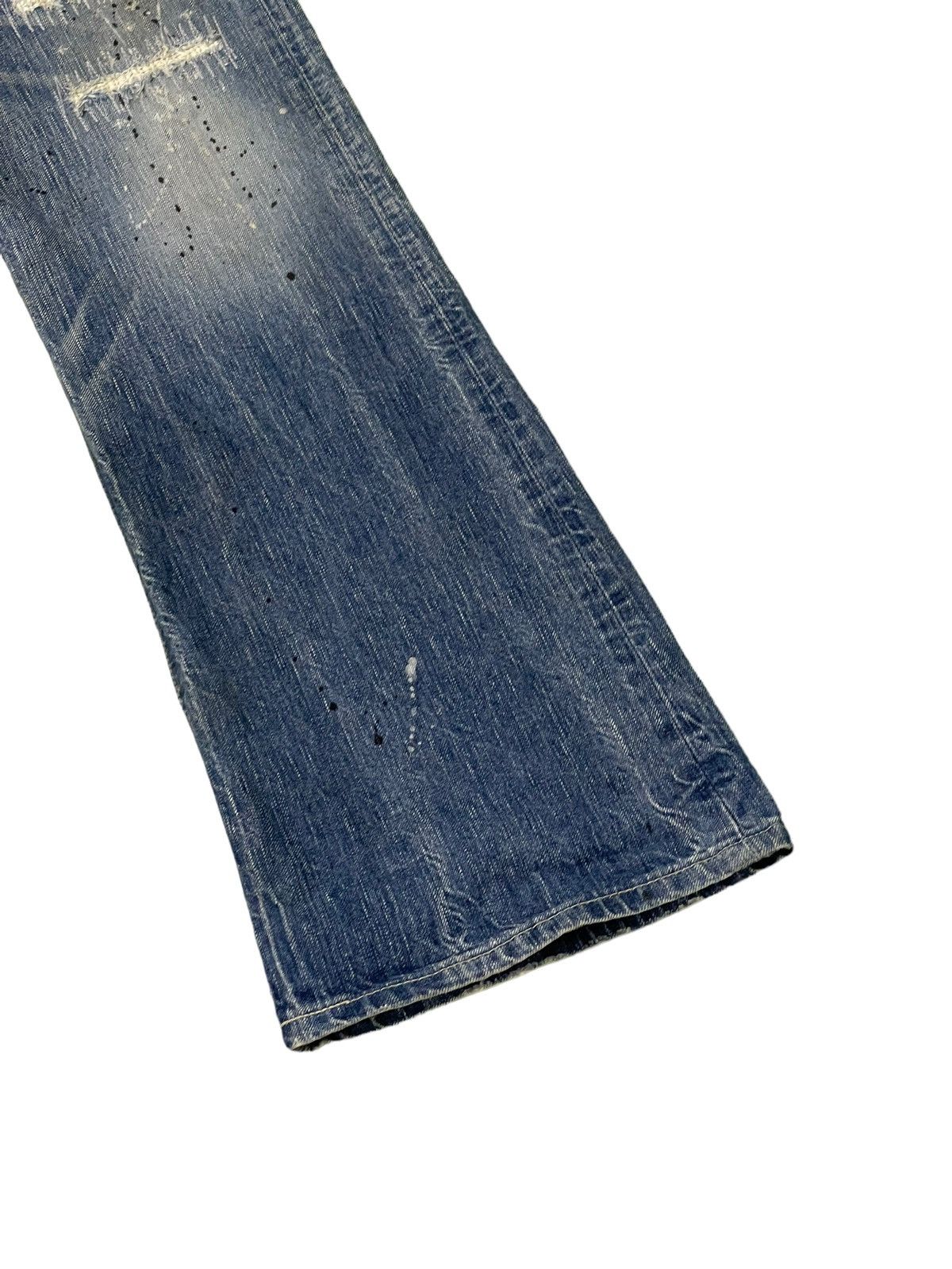 Edwin Flare Jeans Edwin Distress Denim Painted Boot Cut 1🟦8 Size US 34 / EU 50 - 4 Thumbnail