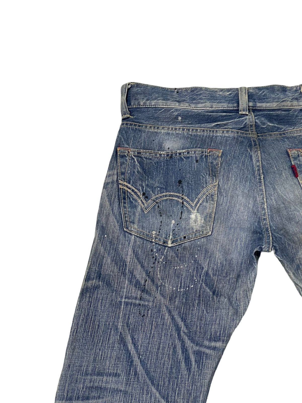 Edwin Flare Jeans Edwin Distress Denim Painted Boot Cut 1🟦8 Size US 34 / EU 50 - 18 Thumbnail