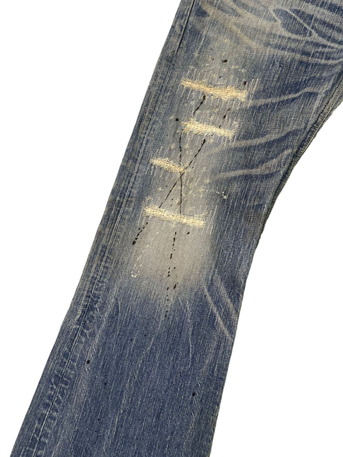 Edwin Flare Jeans Edwin Distress Denim Painted Boot Cut 1🟦8 Size US 34 / EU 50 - 6 Thumbnail