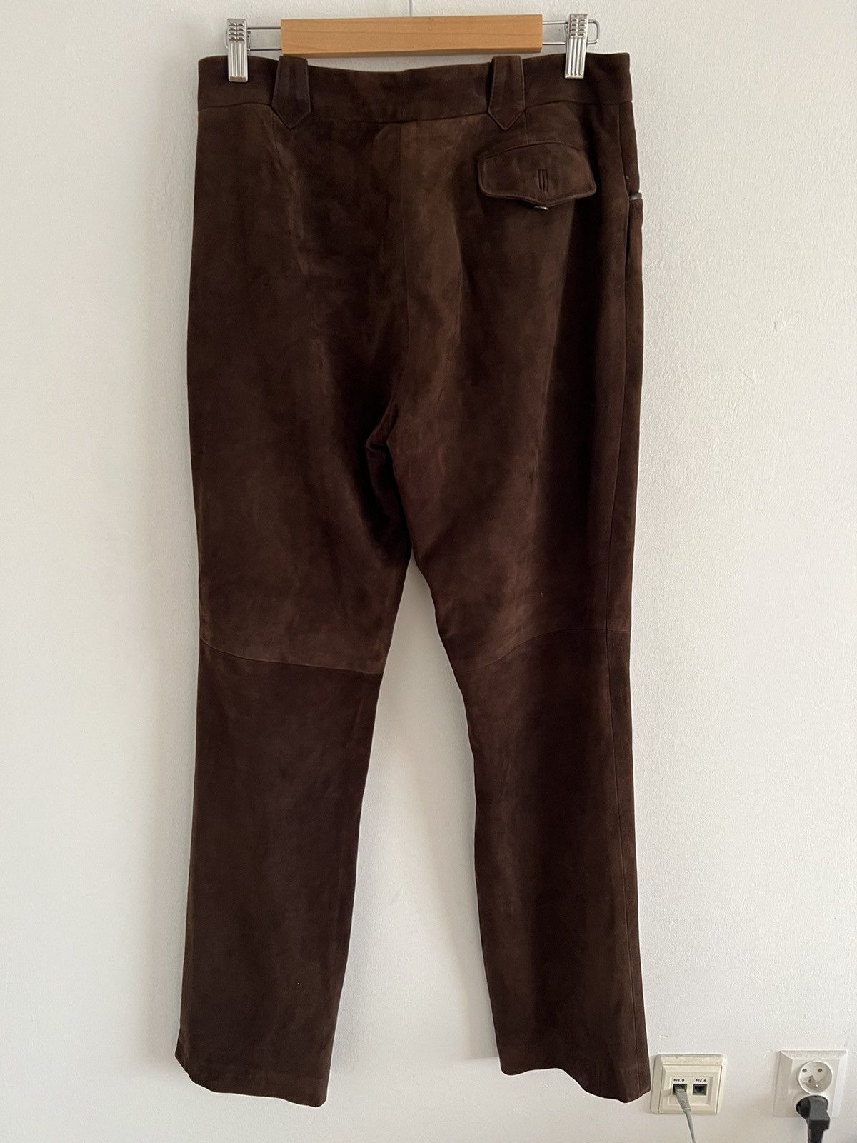 Polo Ralph Lauren Polo Ralph Lauren Purple Label Brown Lamb Suede Pants Size 34" / US 12 / IT 48 - 2 Thumbnail
