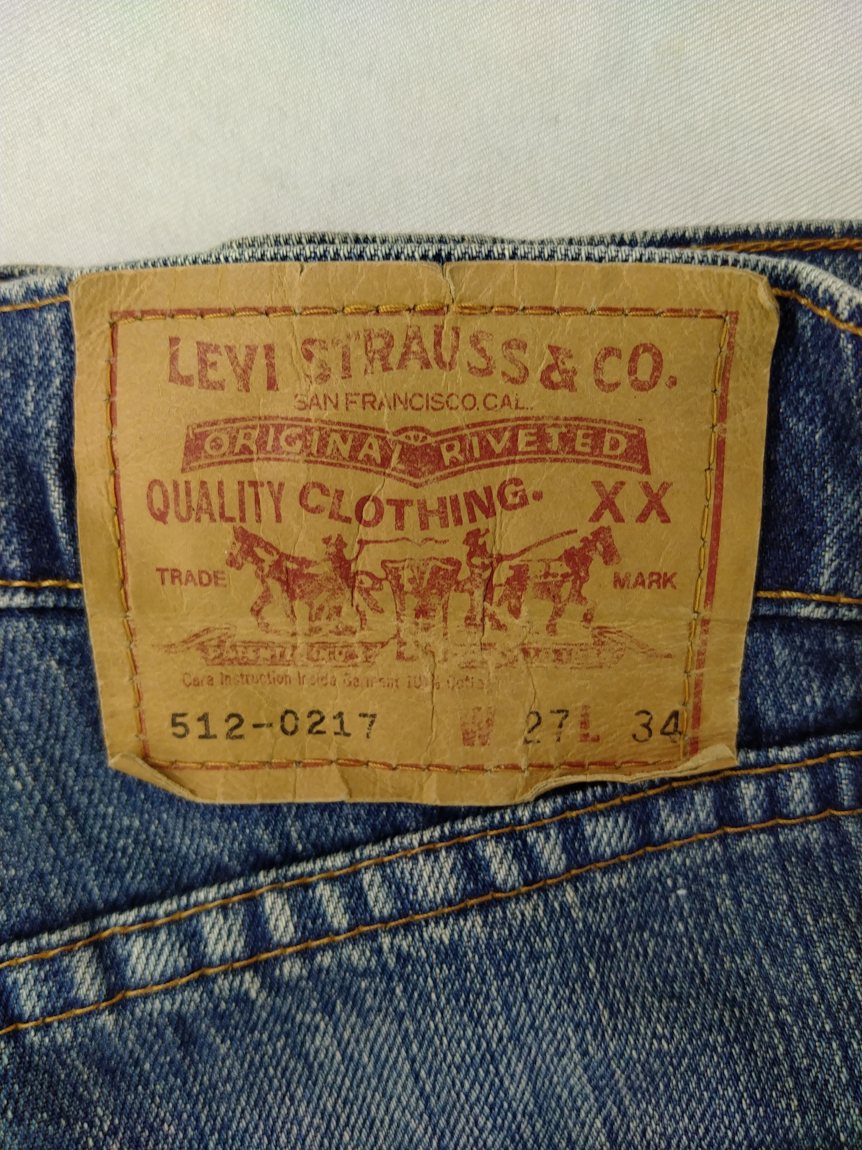 Levi's Blue Vintage Levi's 512 Distressed Denim 27x29 -JN183 Size US 27 - 14 Thumbnail