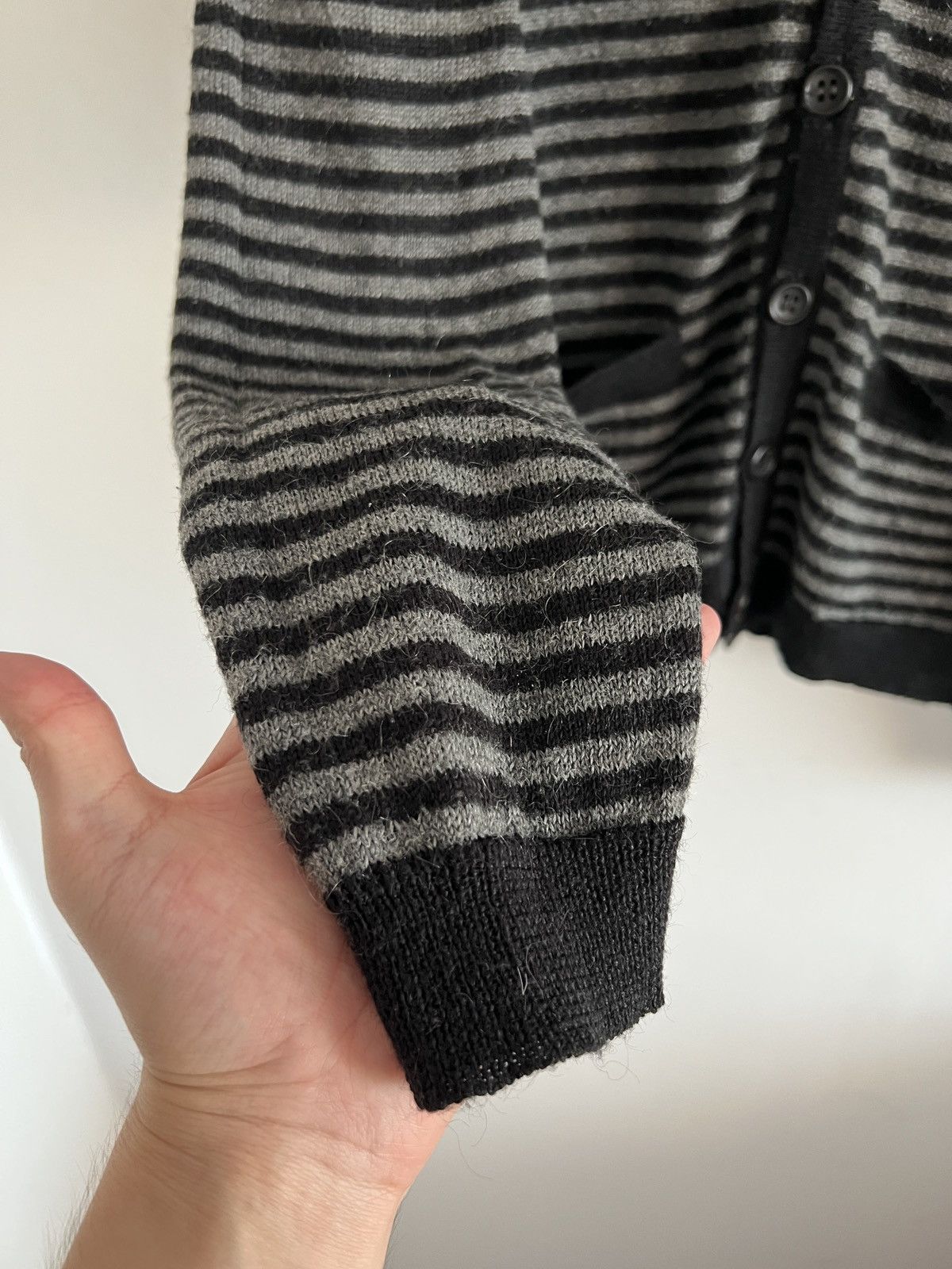 Burberry 🔥🔥Vintage Burberry Mohair Striped Cardigan Size US L / EU 52-54 / 3 - 2 Thumbnail