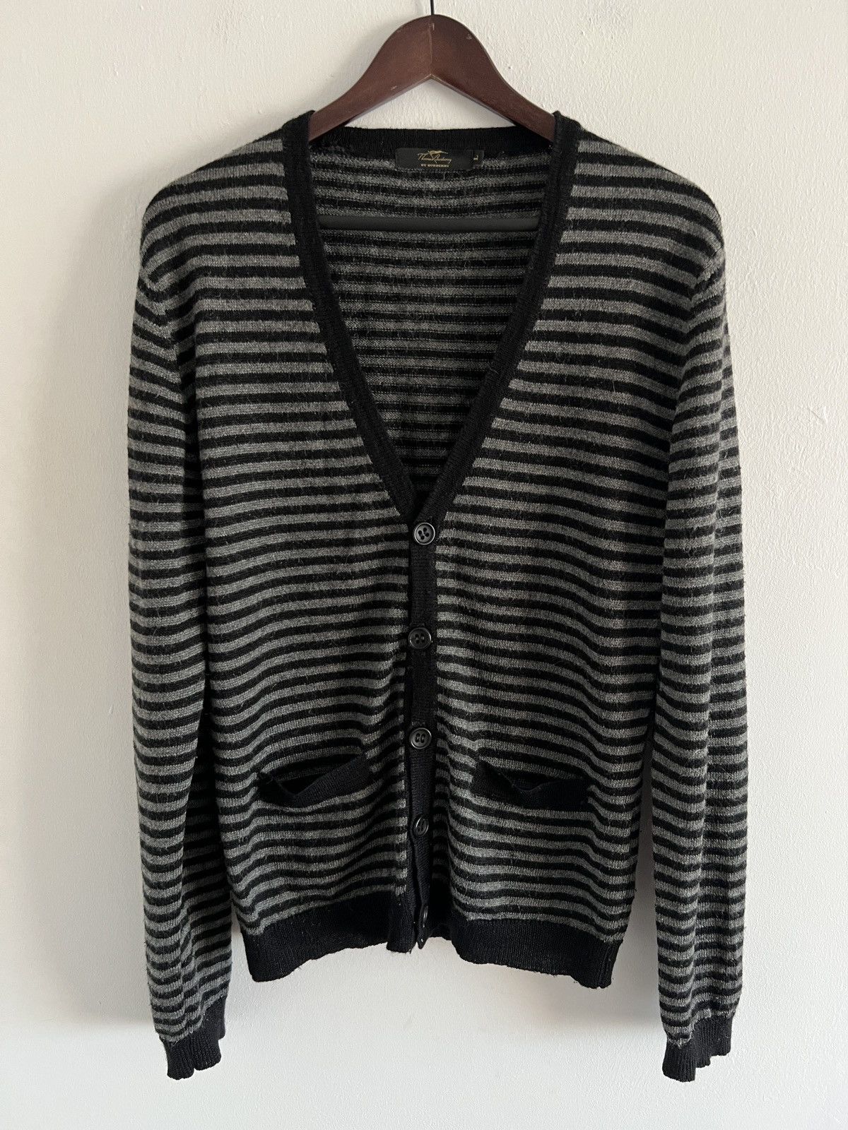 Burberry 🔥🔥Vintage Burberry Mohair Striped Cardigan Size US L / EU 52-54 / 3 - 1 Thumbnail