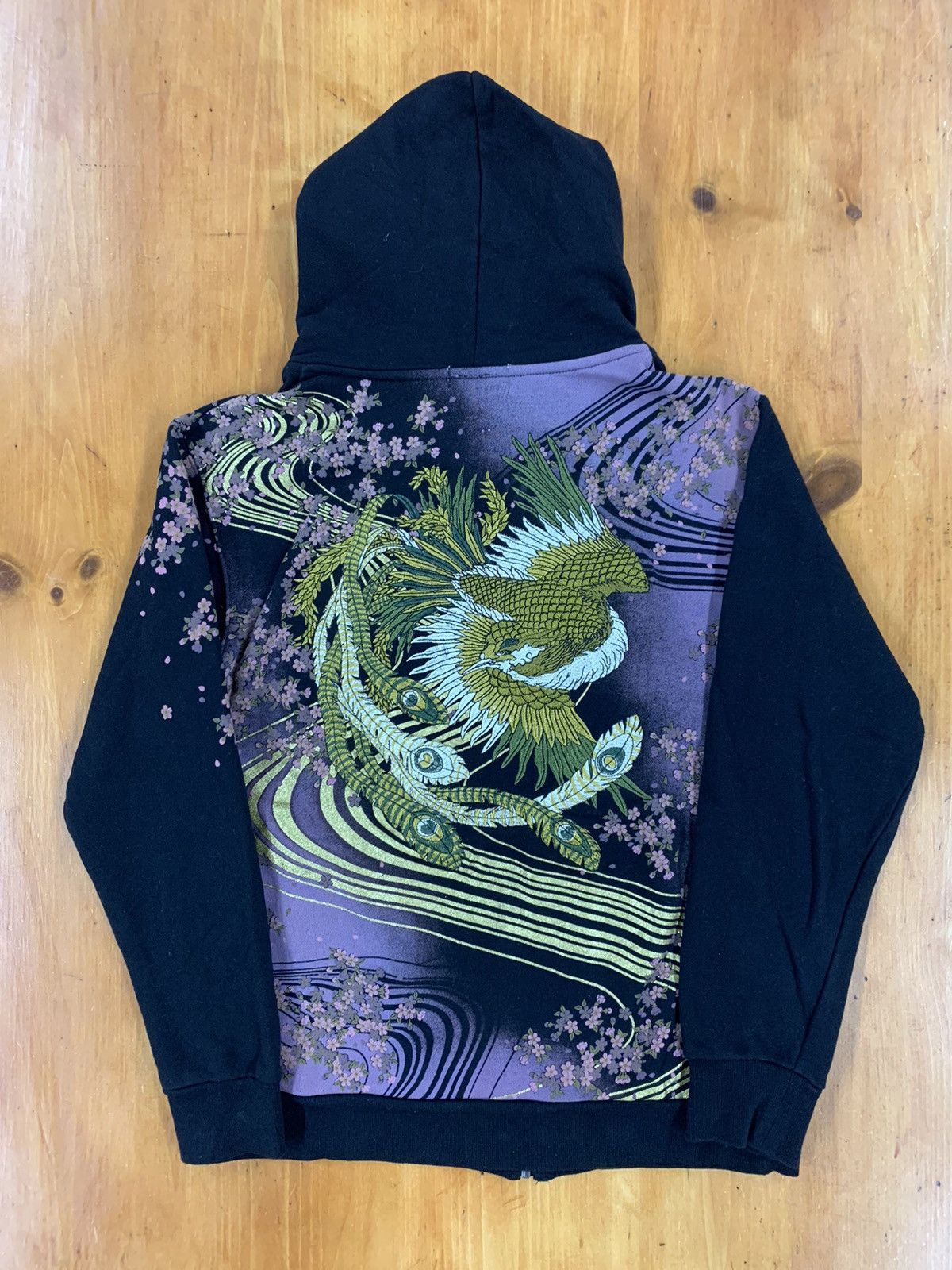Japanese Brand Vintage Japanese Golden Phoenix Zip-Up Hoodie Size US M / EU 48-50 / 2 - 2 Thumbnail