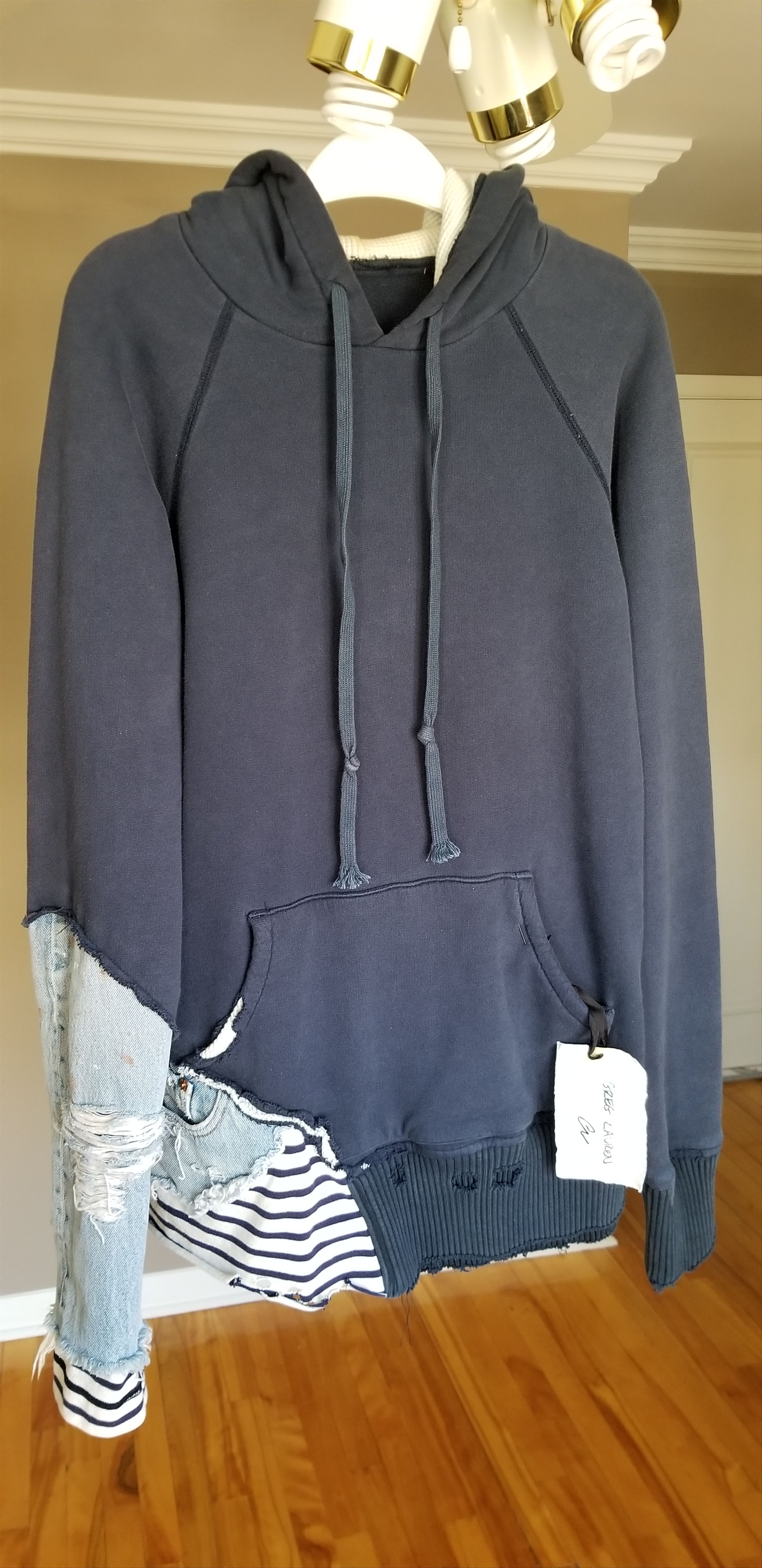 Greg Lauren Greg Lauren Mixed Media Hoodie Size US S / EU 44-46 / 1 - 1 Thumbnail