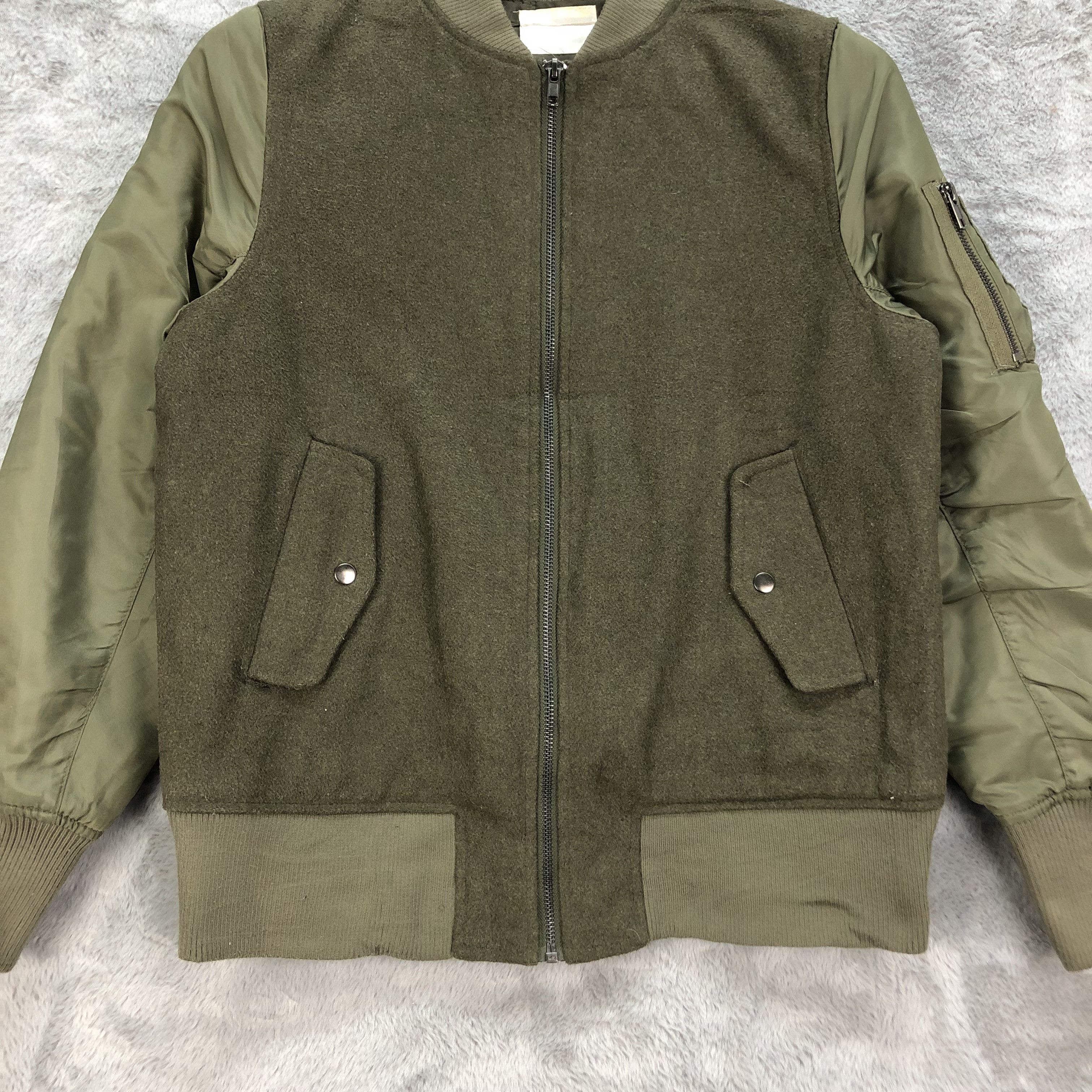 Japanese Brand Retro Girl Military Style Wool Bomber Jacket #4830-172 Size US S / EU 44-46 / 1 - 3 Thumbnail