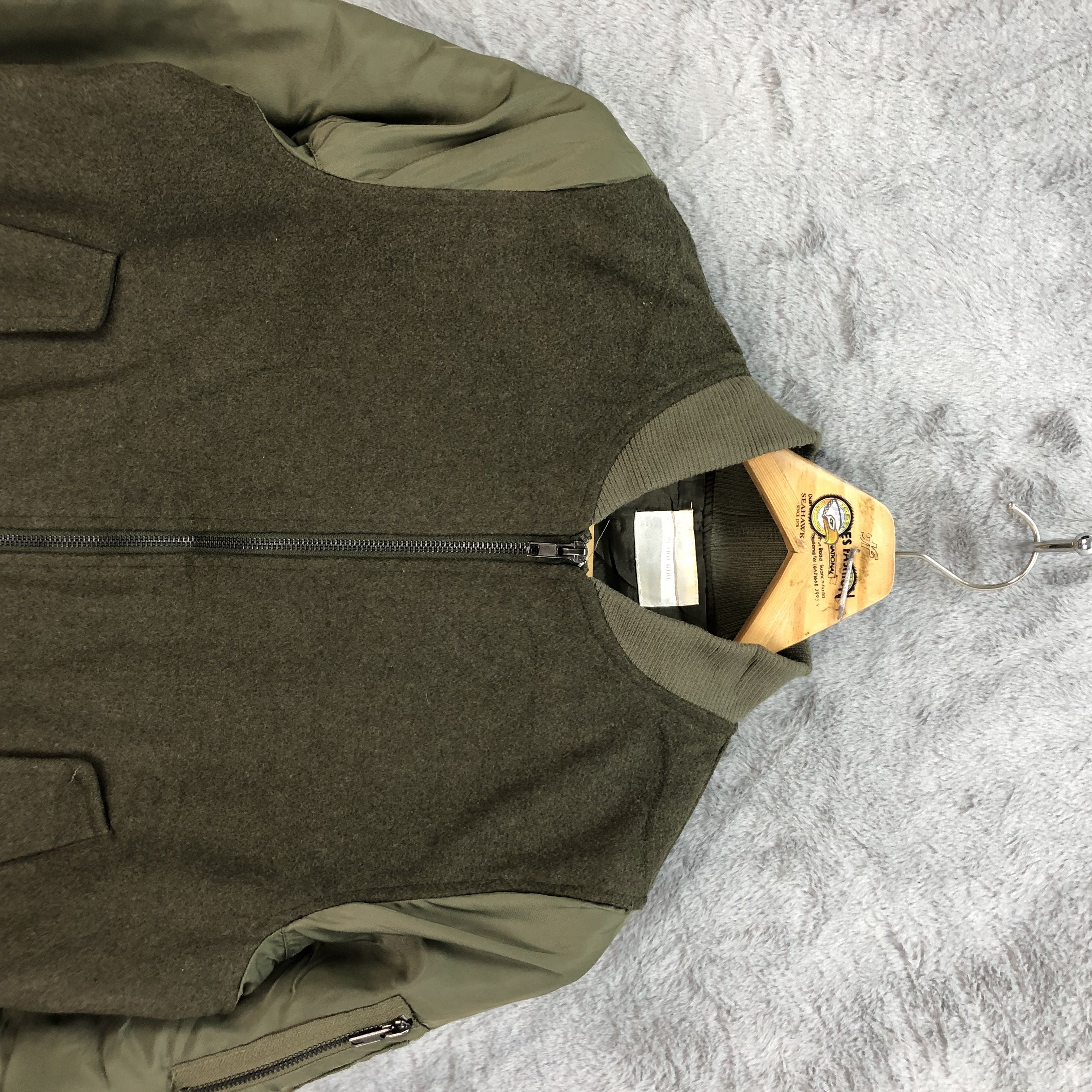 Japanese Brand Retro Girl Military Style Wool Bomber Jacket #4830-172 Size US S / EU 44-46 / 1 - 2 Thumbnail