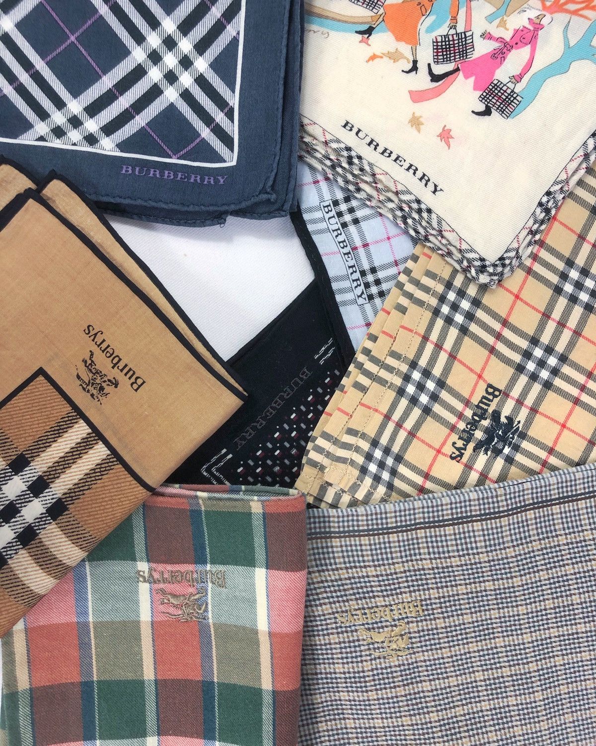 image of Lot Of 7 Burberry / Burberrys Bandana Handkerchief, Men's