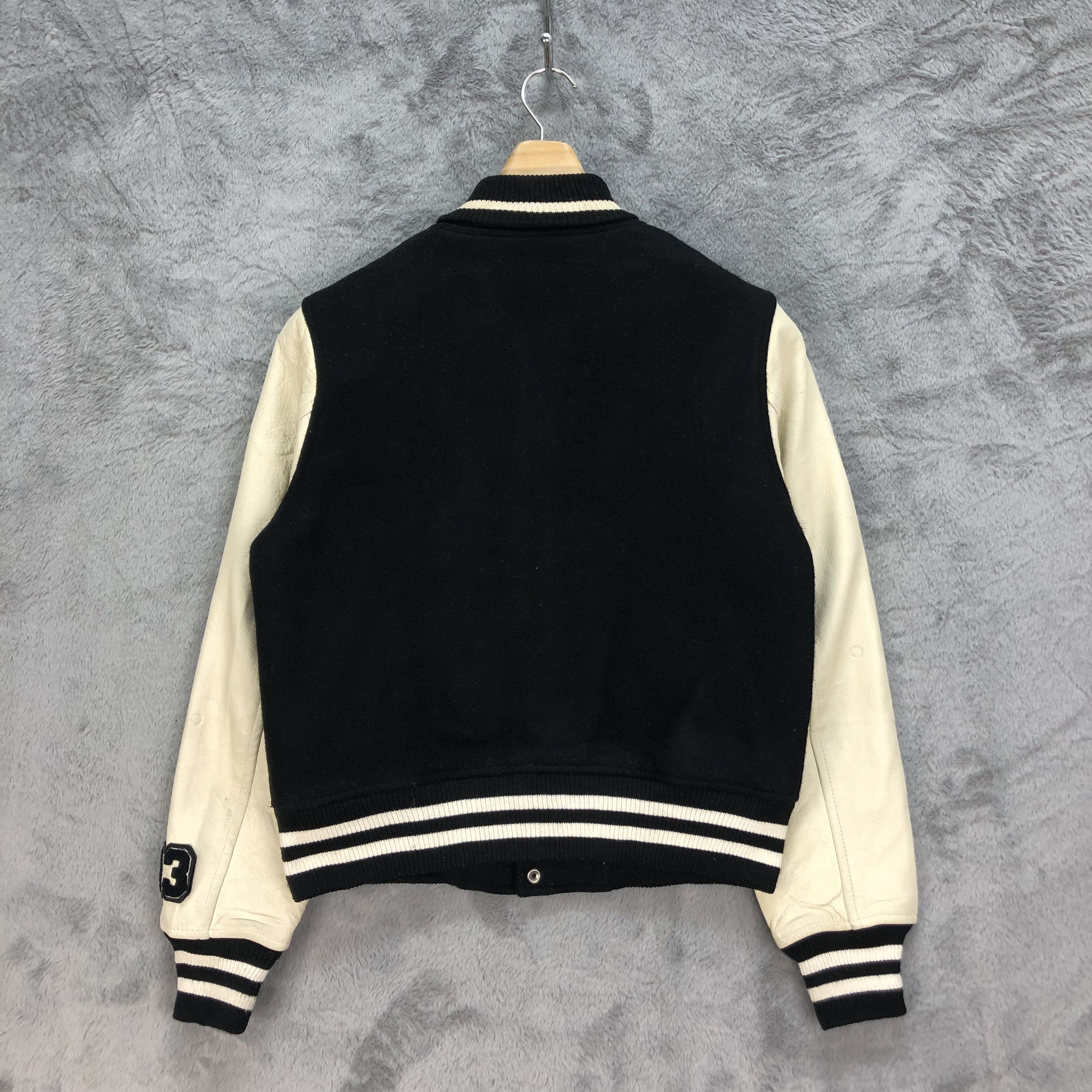 Japanese Brand WORLD WIDE LOVE! Wool Leather Varsity Jacket #4894-31 Size S / US 4 / IT 40 - 13 Thumbnail
