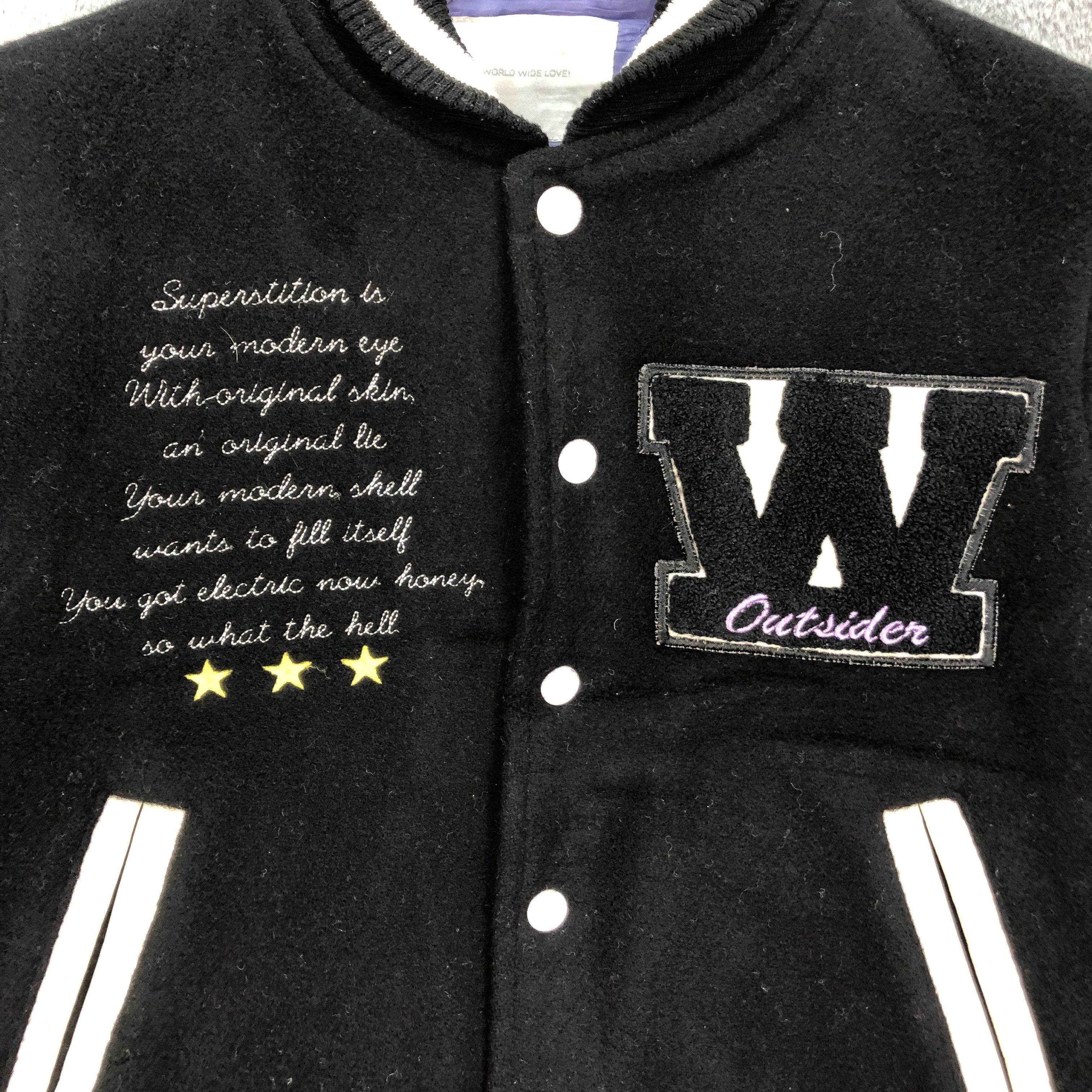 Japanese Brand WORLD WIDE LOVE! Wool Leather Varsity Jacket #4894-31 Size S / US 4 / IT 40 - 3 Thumbnail