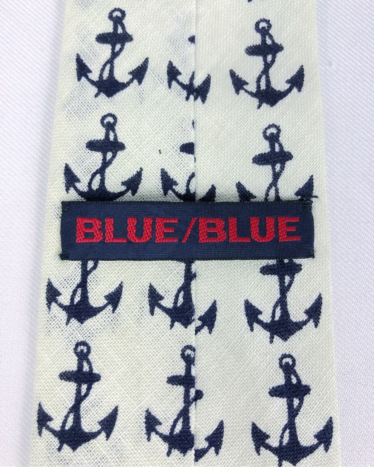 Blue Blue Japan Rare Blue Blue Japan Marine Anchor Monogram Handprinted Tie Size ONE SIZE - 5 Thumbnail