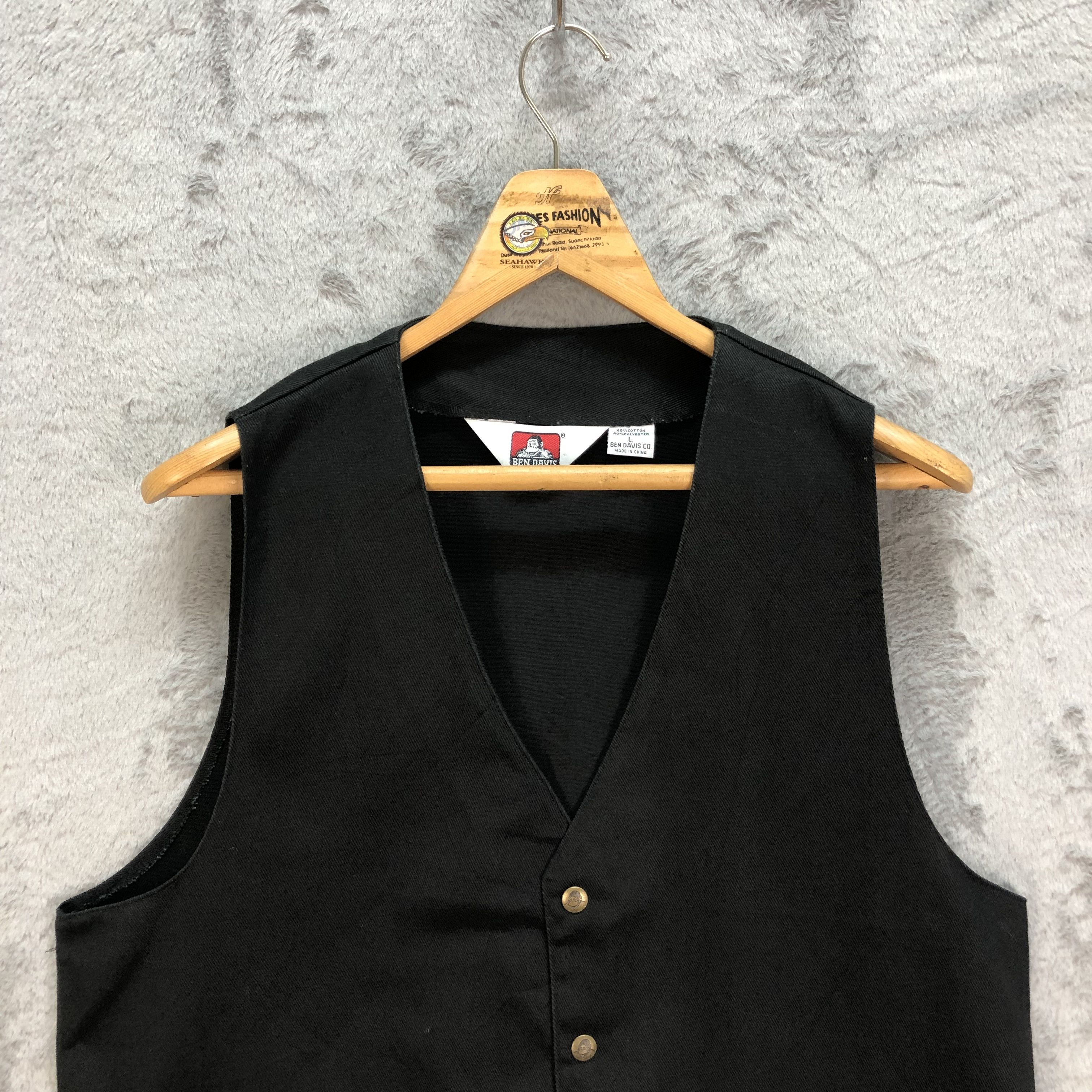 Ben Davis BEN DAVIS BLACK VEST #1079-44 Size US M / EU 48-50 / 2 - 2 Thumbnail