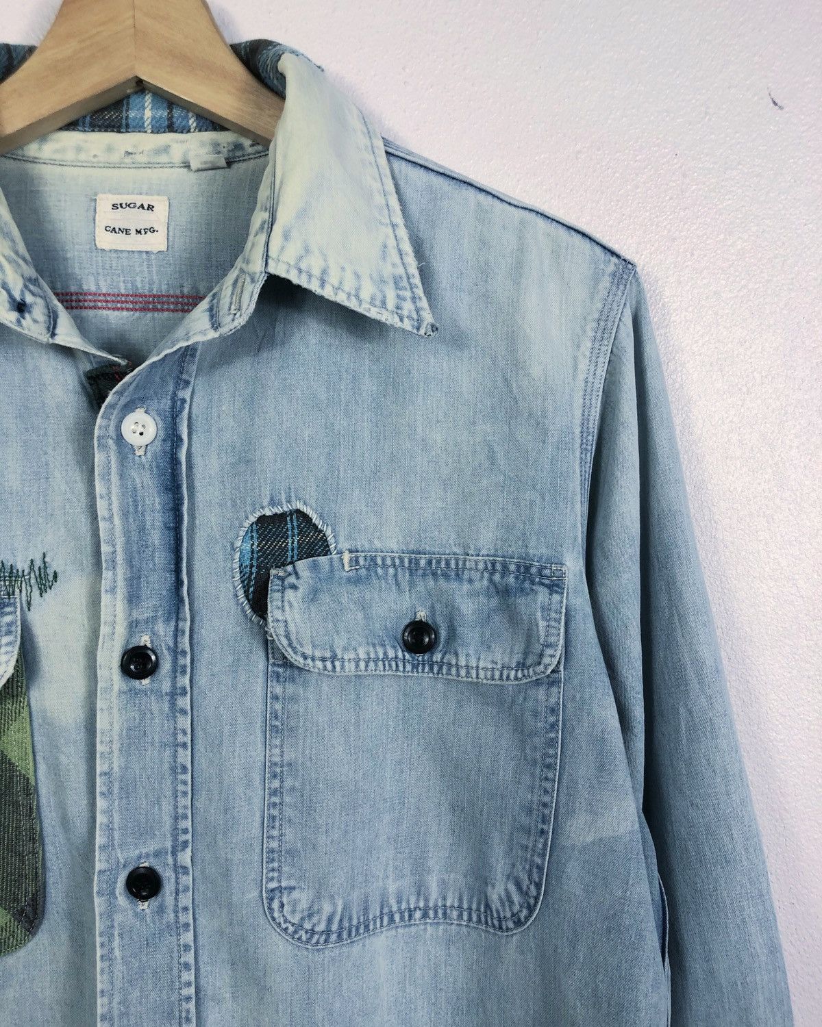 Sugar Cane × Vintage Vintage Sugar Cane Patchwork Button Ups Shirt Nice Design Size US S / EU 44-46 / 1 - 4 Thumbnail