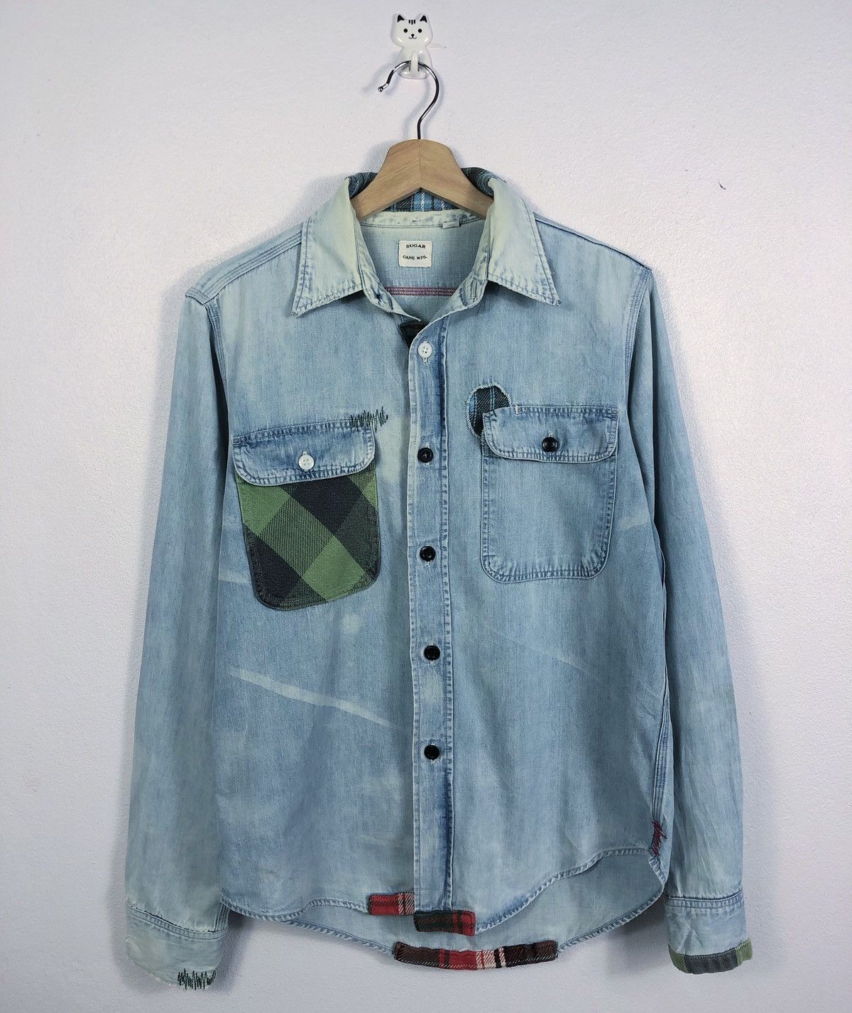 Sugar Cane × Vintage Vintage Sugar Cane Patchwork Button Ups Shirt Nice Design Size US S / EU 44-46 / 1 - 1 Thumbnail
